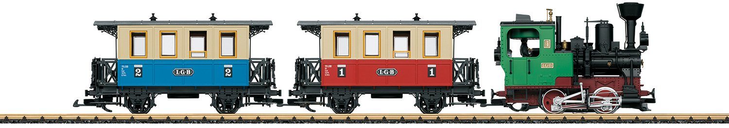 LGB Modelleisenbahn-Set LGB- Personenzug - L70307, Spur G, für Einsteiger, Made in Europe