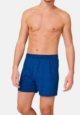 Schiesser Boxershorts 2er Pack Singel-Jersey (Spar-Set, 2-St) Boxershorts - Baumwolle - Mit Eingriff - Eingriff mit Knopf