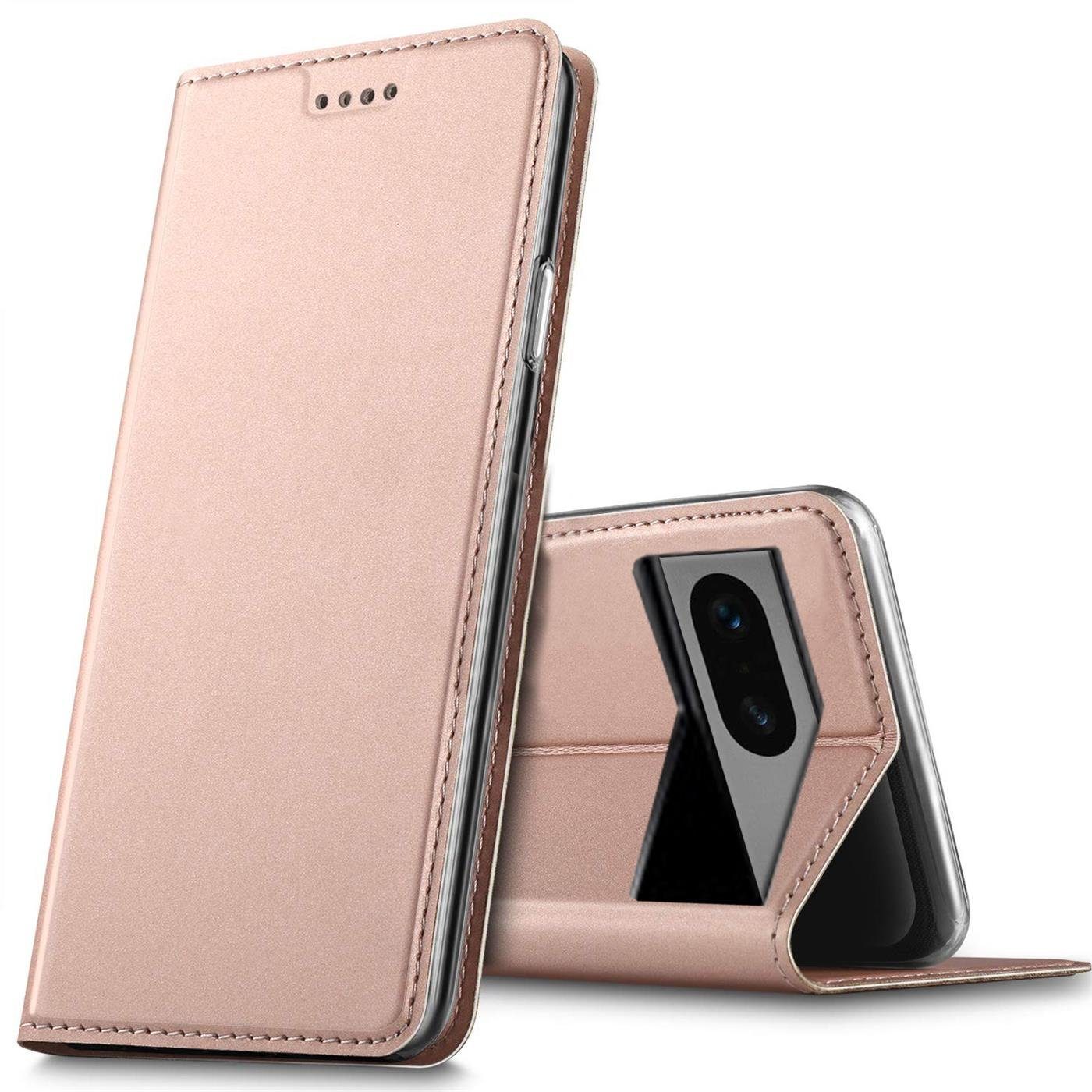 CoolGadget Handyhülle Magnet Case Handy Tasche für Google Pixel 7a 6,1 Zoll, Hülle Klapphülle Ultra Slim Flip Cover für Pixel 7a Schutzhülle