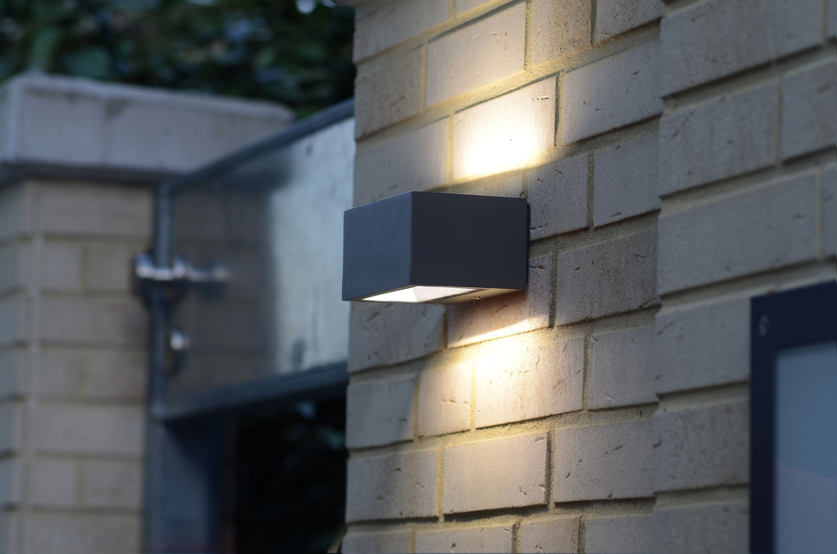 integriert, LED LED Warmweiß Außen-Wandleuchte GEMINI, LUTEC fest