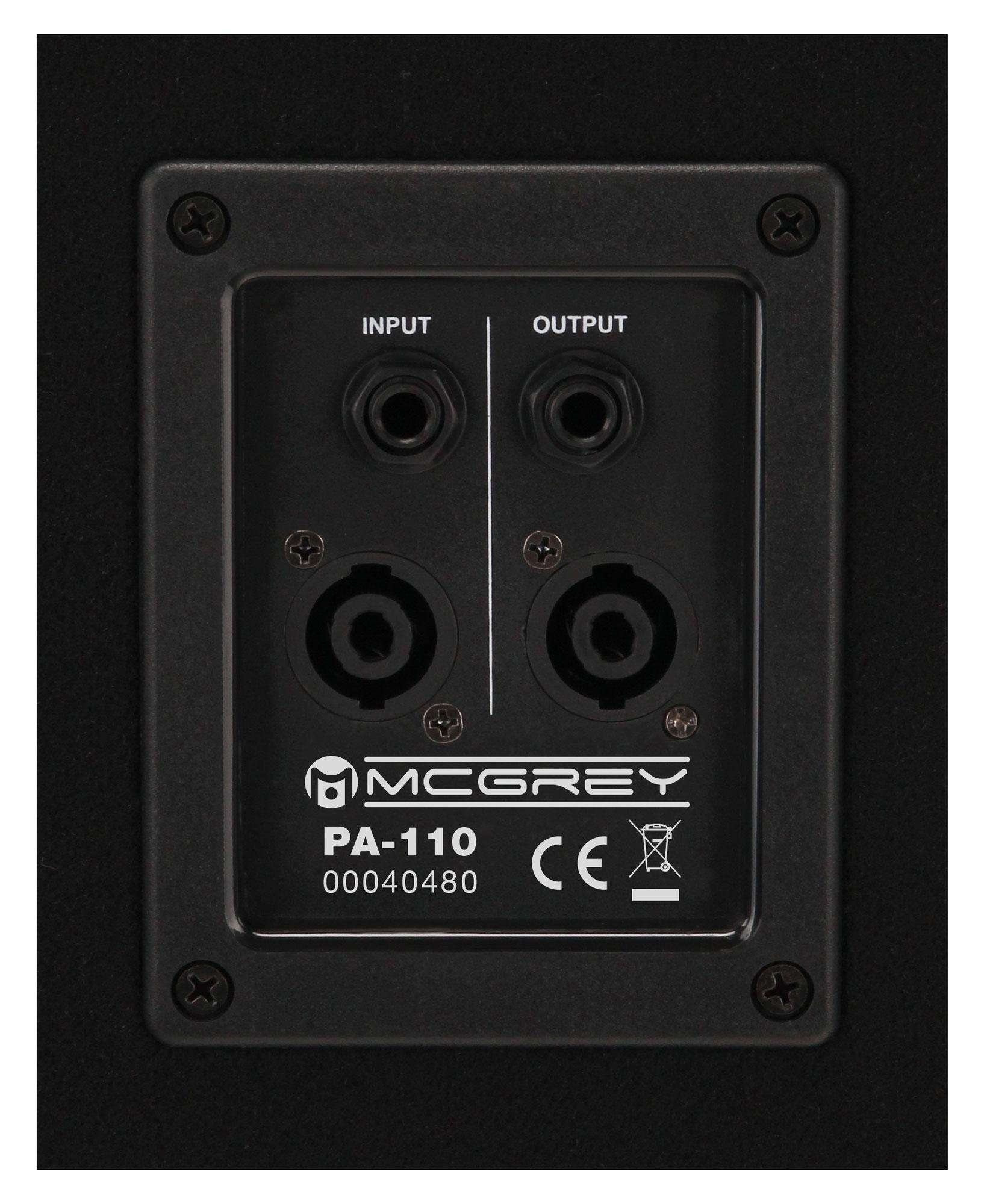 DJ 10/2 Box 50 - Speaker 2" McGrey PA PA-110 und Piezo-Hochtöner) Party-Lautsprecher 10" W, Trapezform passive 2-Wege (N/A,