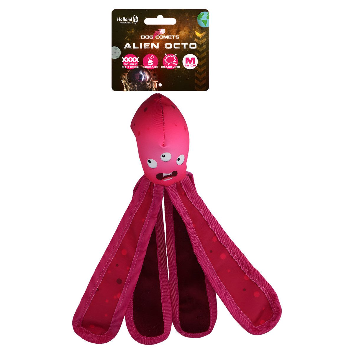 Dog Comets Wasserspielzeug Hundespielzeug Alien Octo rosa