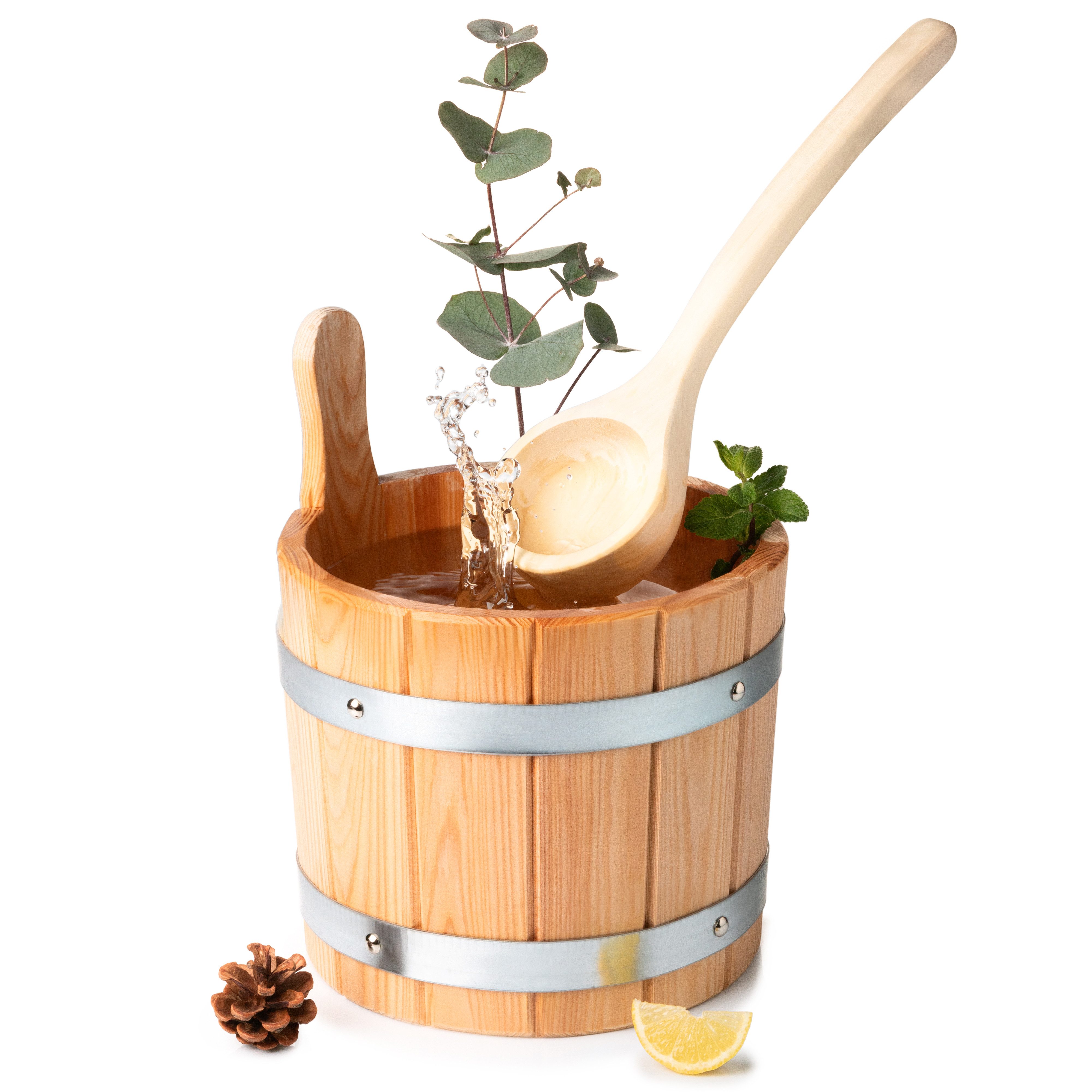 Liebenstein Aufgusskübel Sauna Eimer mit Kelle - Made in Österreich, 5 l, ( günstig online kaufen