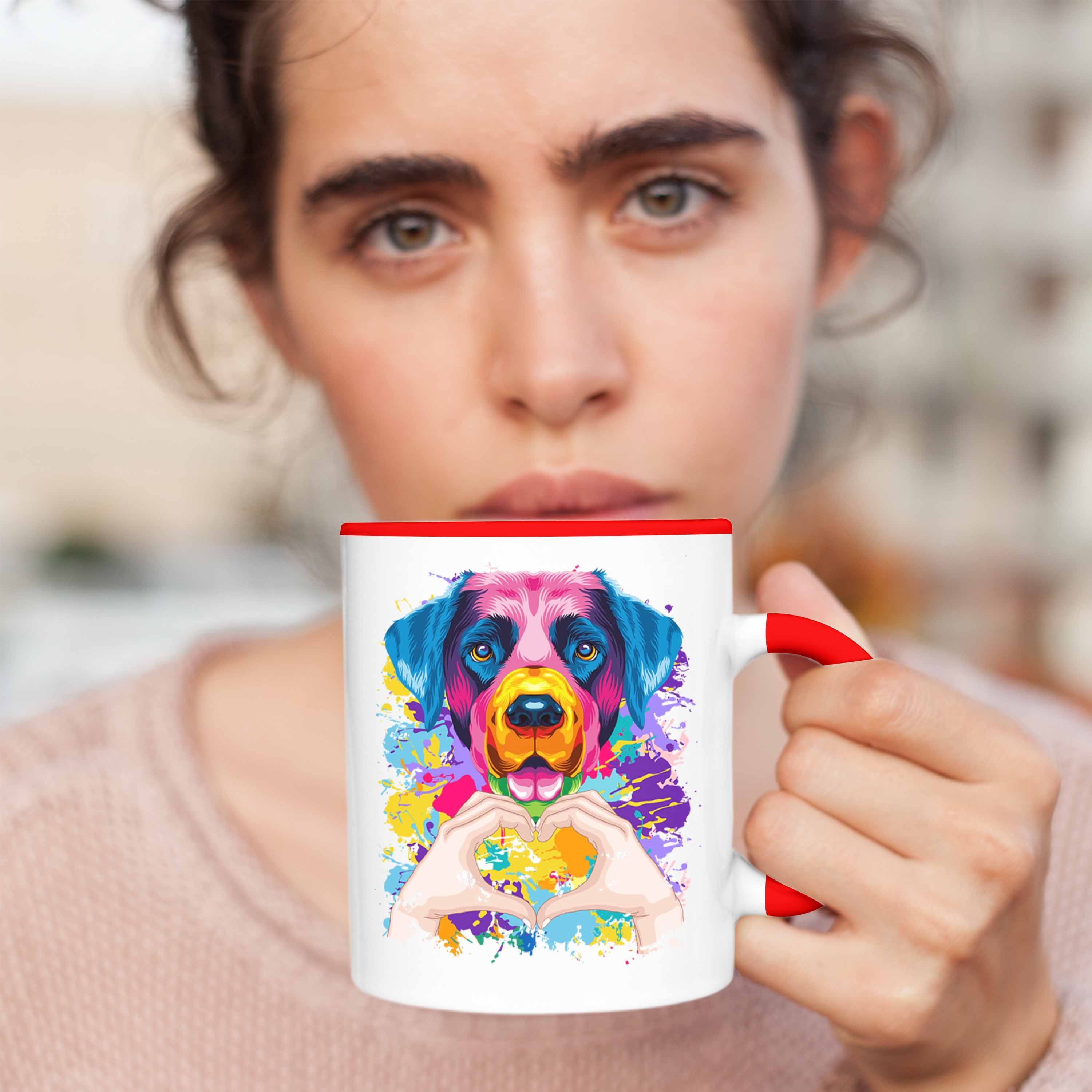 Trendation Tasse Labrador Besitzer Farbe Love Lustiger Geschenkid Geschenk Spruch Rot Tasse