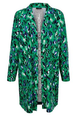 MIAMODA Sweatjacke Long-Sweatjacke offene Form farbiger Print