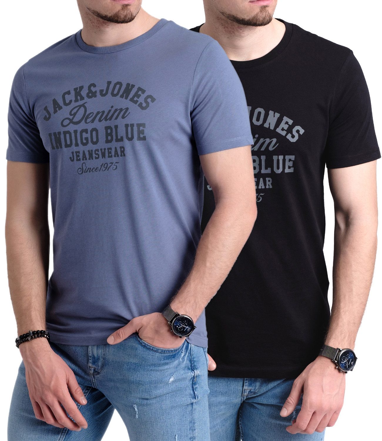 Jack & Jones Print-Shirt (Set) Doppelpack günstig online kaufen