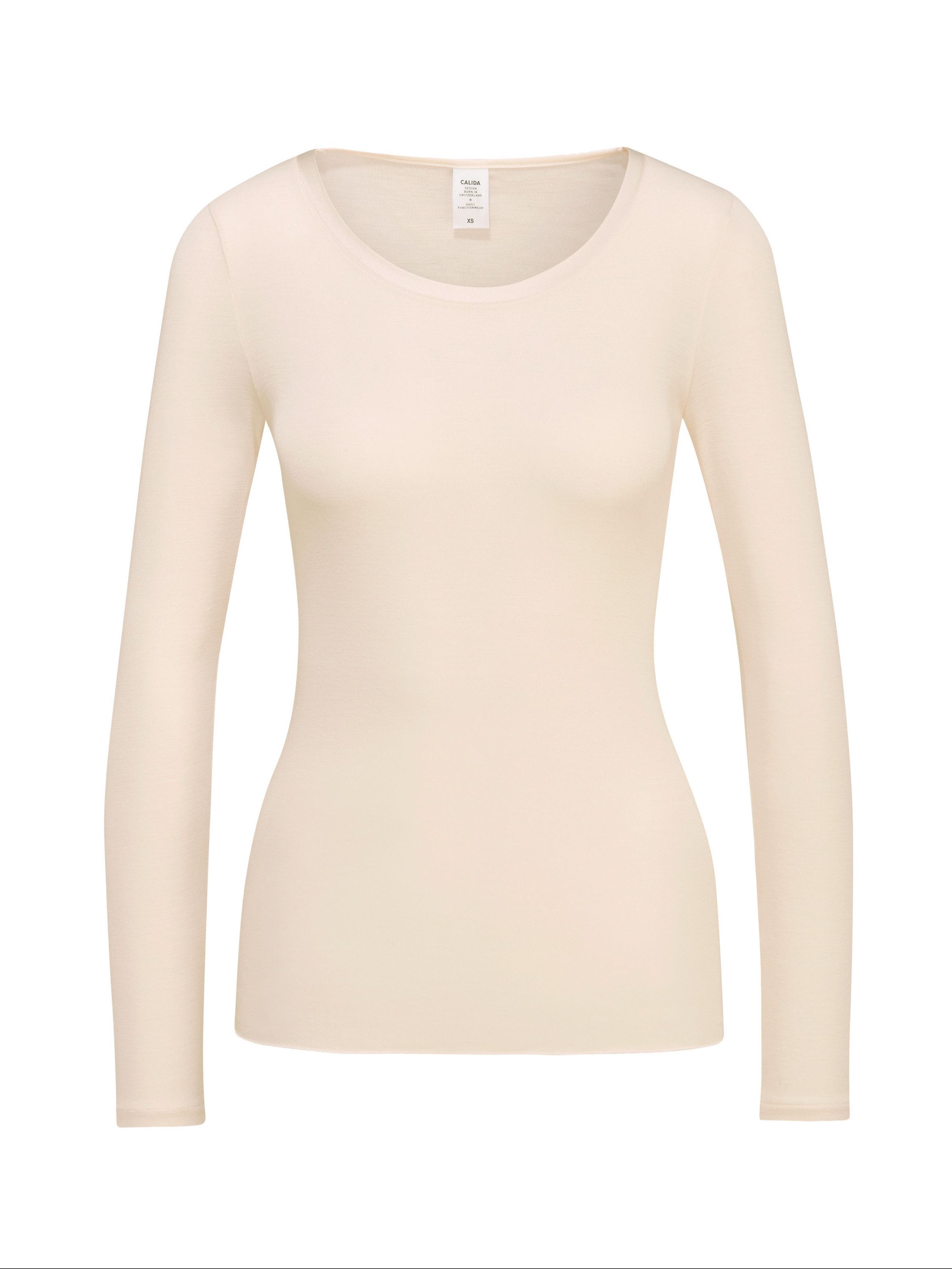 CALIDA Unterziehshirt True Confidence Damen (1-St) aus Wolle-Seide, Feinripp, temperaturausgleichend, geruchshemmend