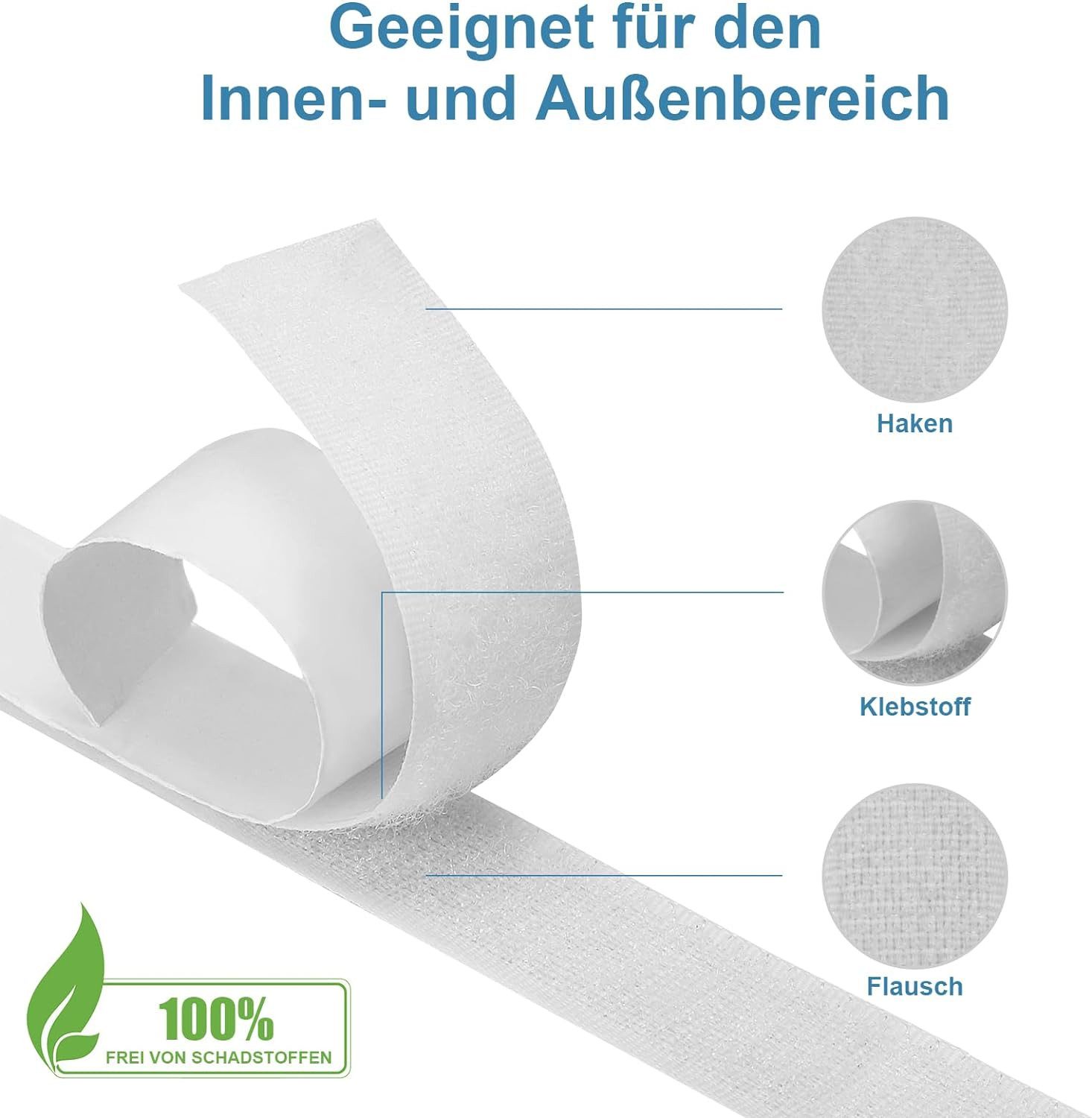 XDeer Klettband Selbstklebend, Extra Stark, 25 günstig online kaufen