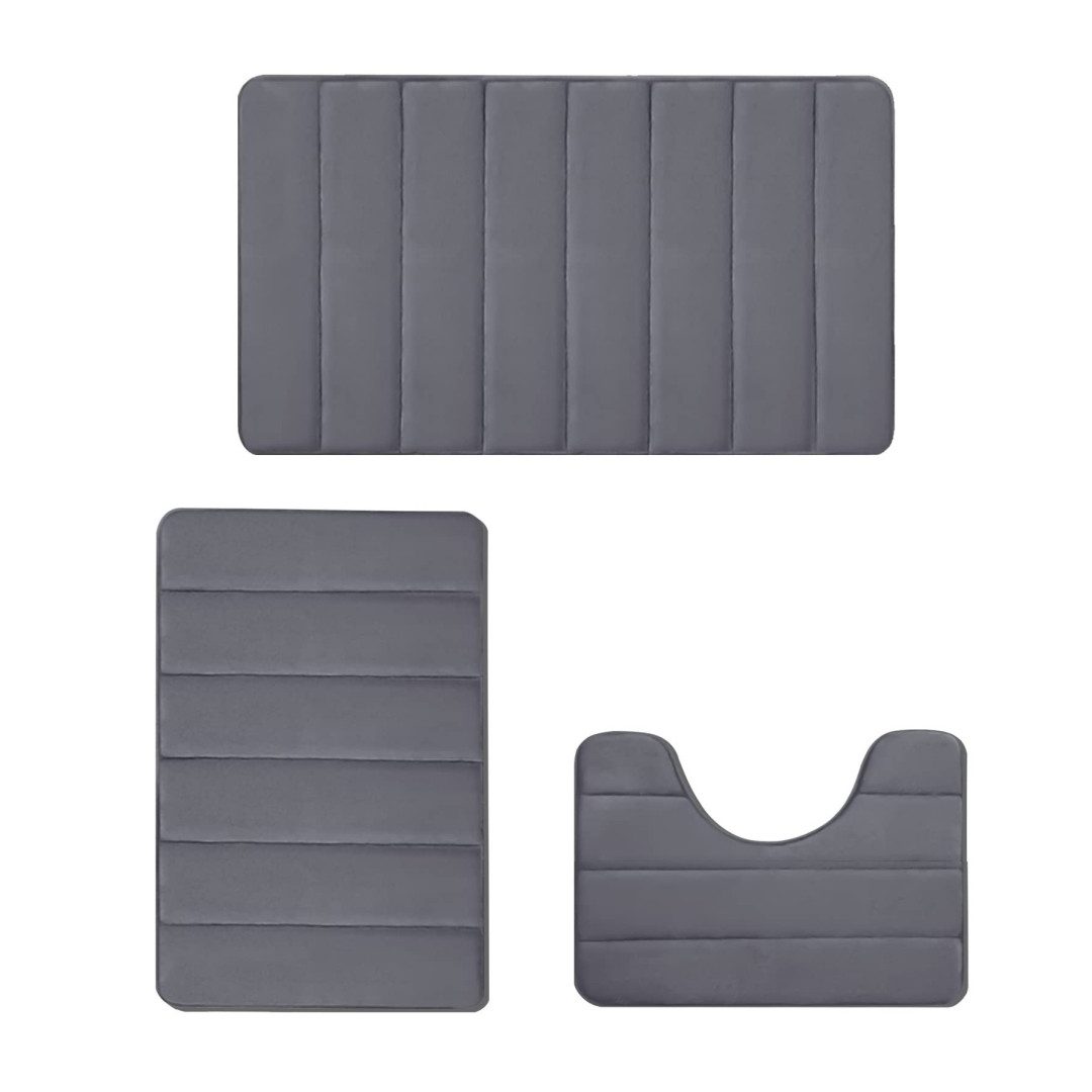 OKWISH Badematte 3er Badematten Set Badvorleger günstig online kaufen