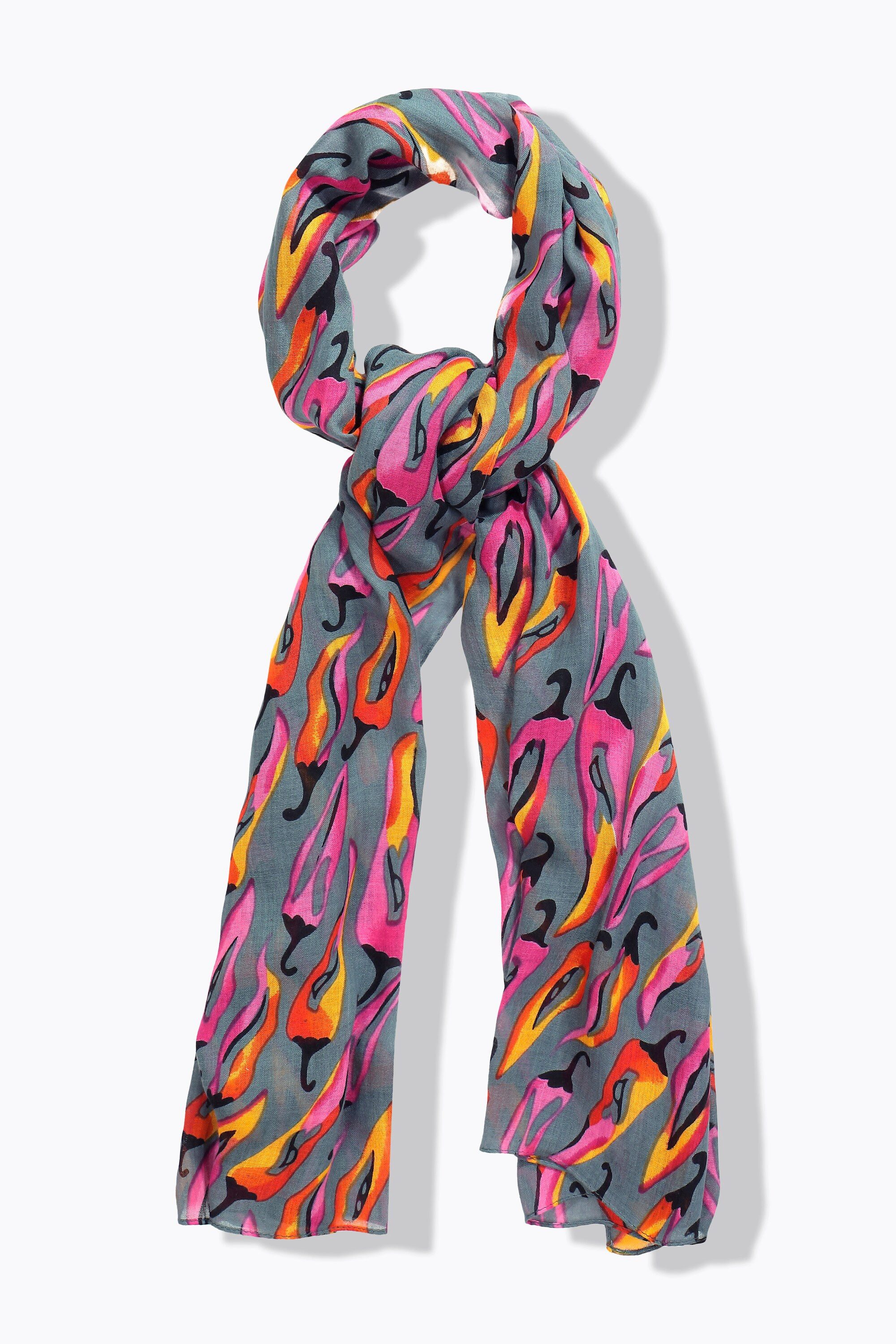 Ulla Popken Halstuch Schal Pepperoni-Muster günstig online kaufen