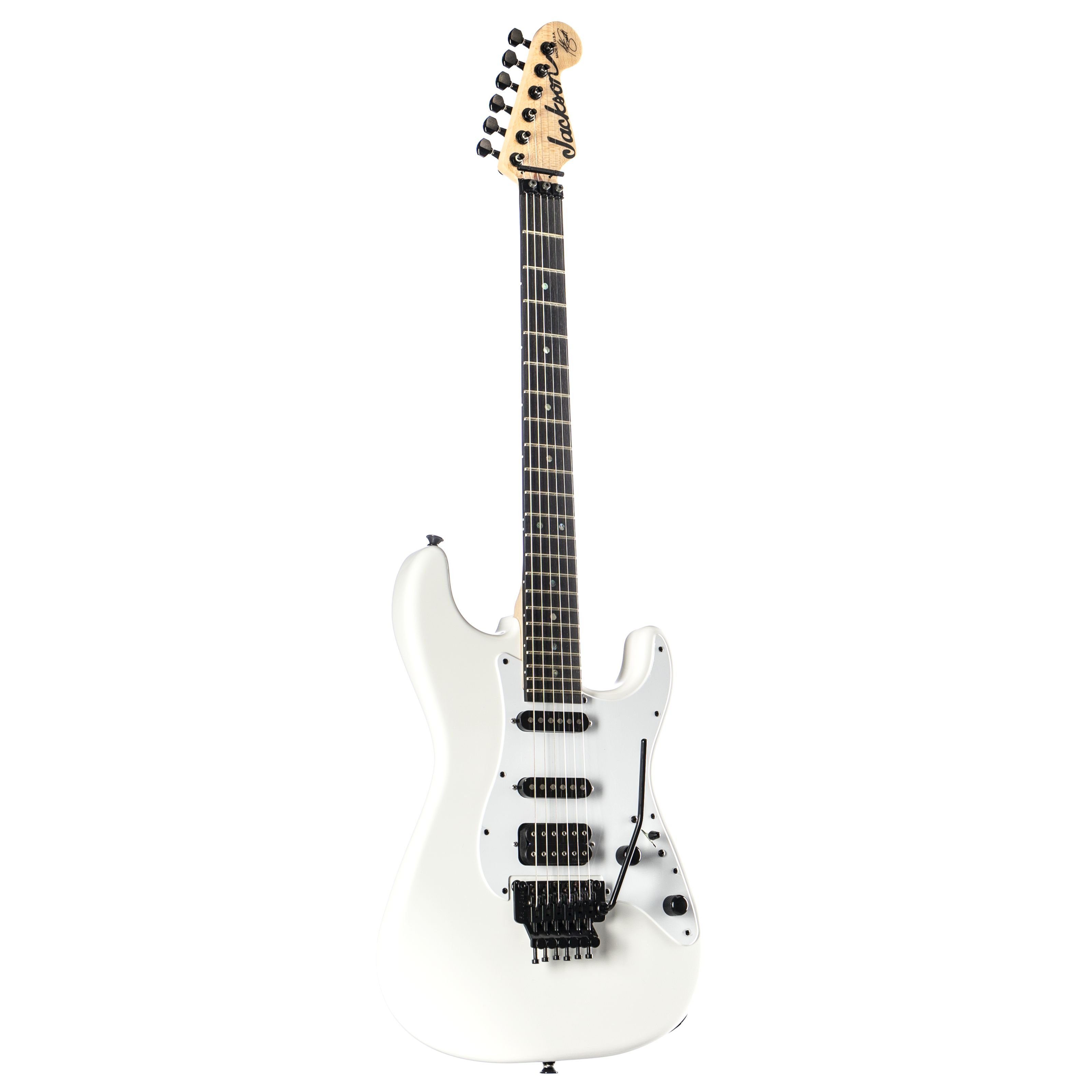 Jackson E-Gitarre, E-Gitarren, ST-Modelle, USA Signature Adrian Smith San Dimas SD EB Snow White - E-Gitarre