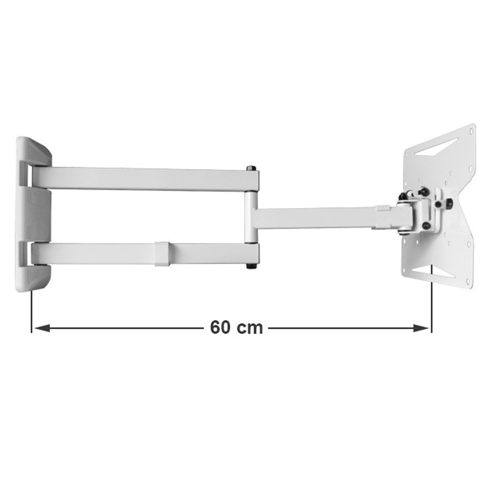 Drall Instruments TV-Wandhalterung S89W-AD7W, (bis 60 Zoll, 1-tlg., bis 65 Zoll - schwenkbar neigbar - Universal Fernseher Halter VESA 200)