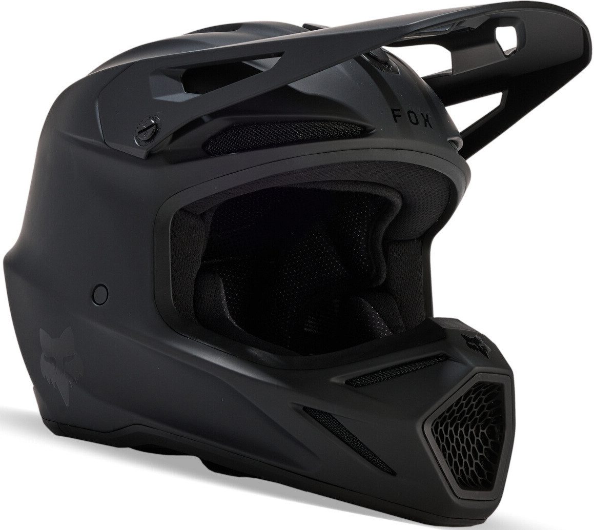 Fox Racing Motocrosshelm V3 Solid MIPS Motocross Helm, vorbereitet für Kommunikationssystem