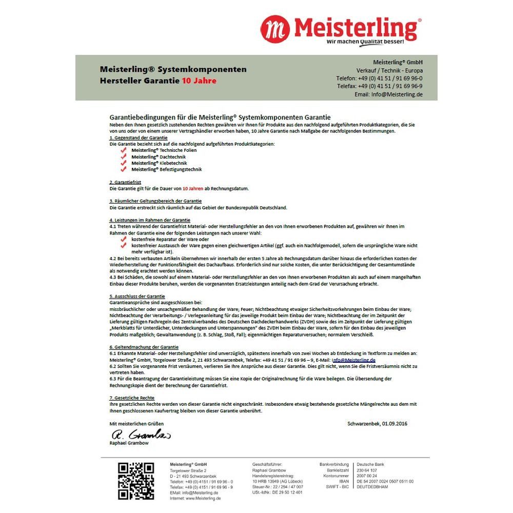 Meisterling® Fassadenschraube INOX, (V2A - 4,8 x 25 mm, Flachkopf Torx T20, 100 Stk), Weiss – Bild 5 von 5