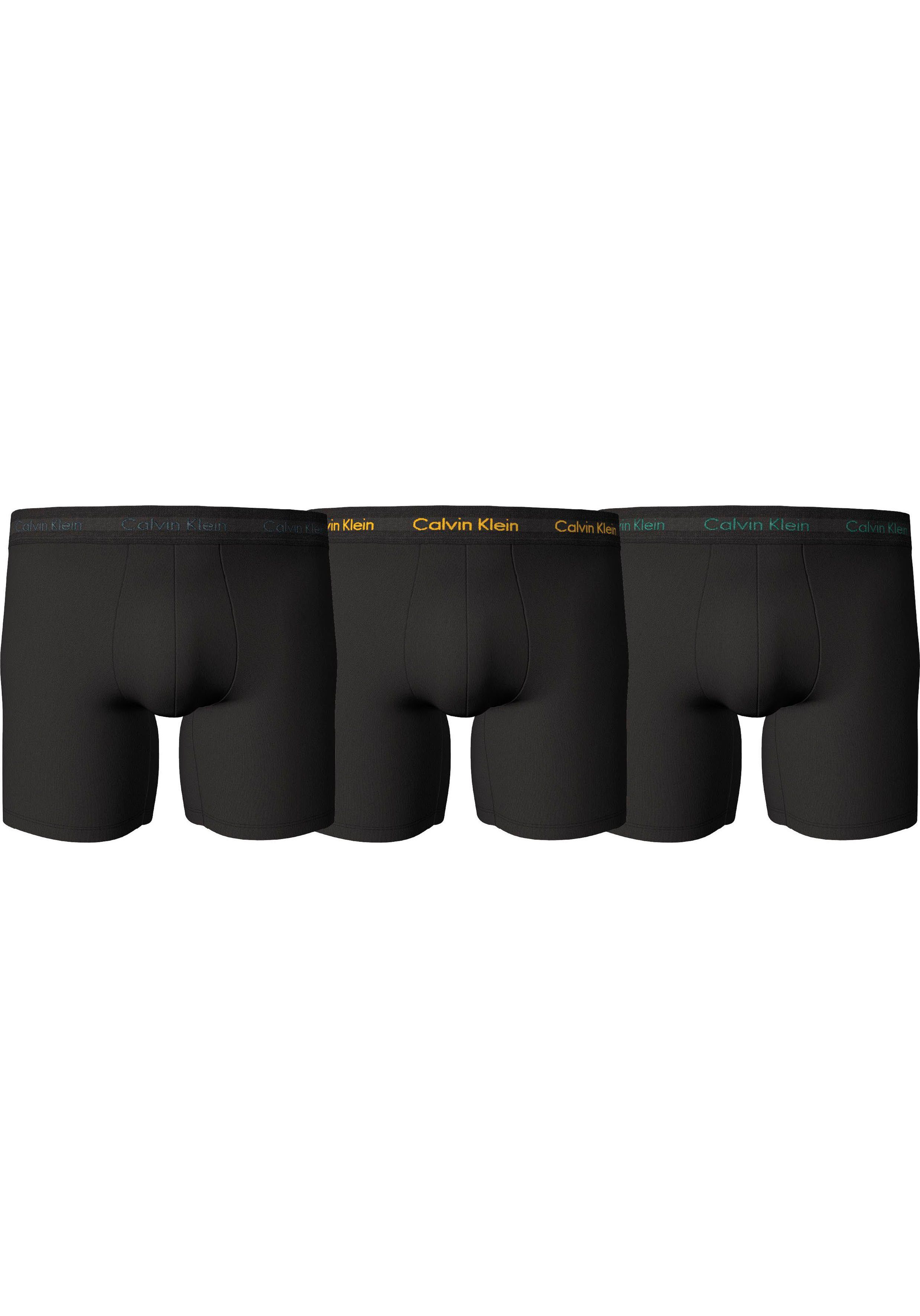 Calvin Klein Underwear Boxer BOXER BRIEF 3PK (Packung, 3-St., 3er-Pack) mit kontrastfarbenem Bund CHRCL HTHR, MRNGSD YW, FLG GRN LG