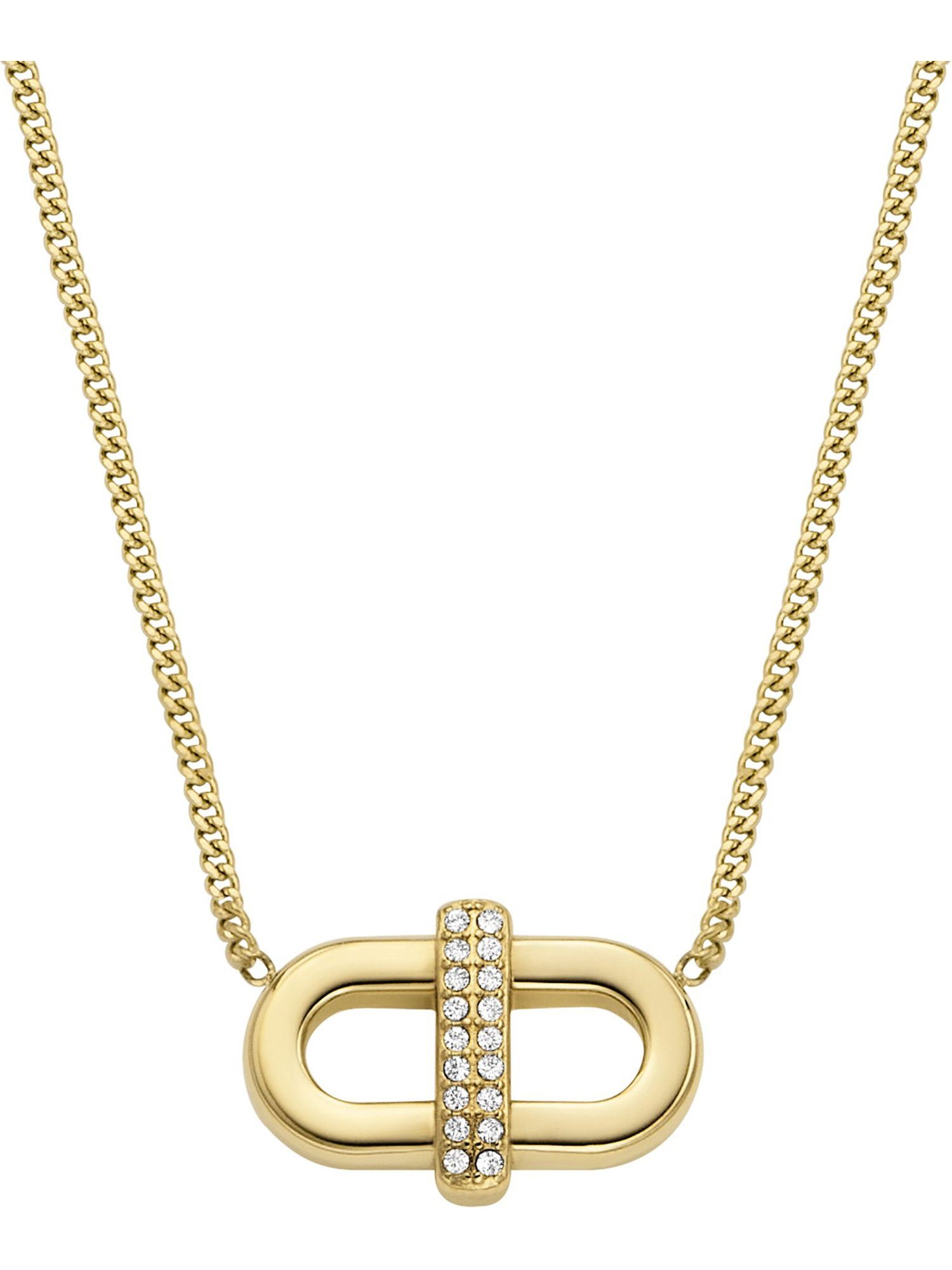 Fossil Collier Fossil Damen-Kette Edelstahl Glasstein günstig online kaufen