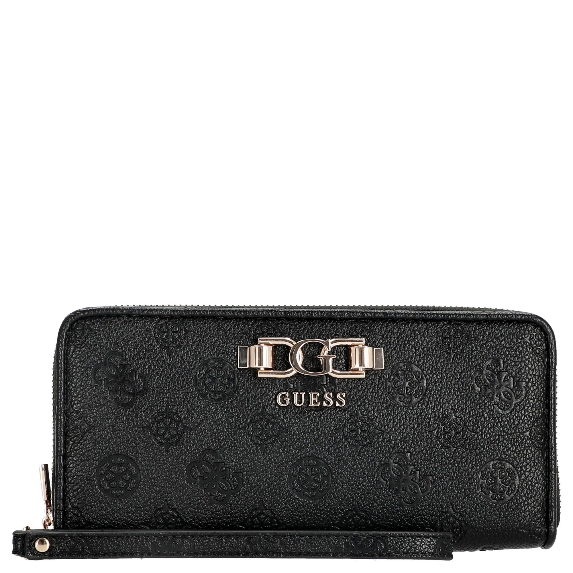 Guess Geldbörse Anise SLG Large Zip - Geldbörse 12cc 20 cm (black logo)
