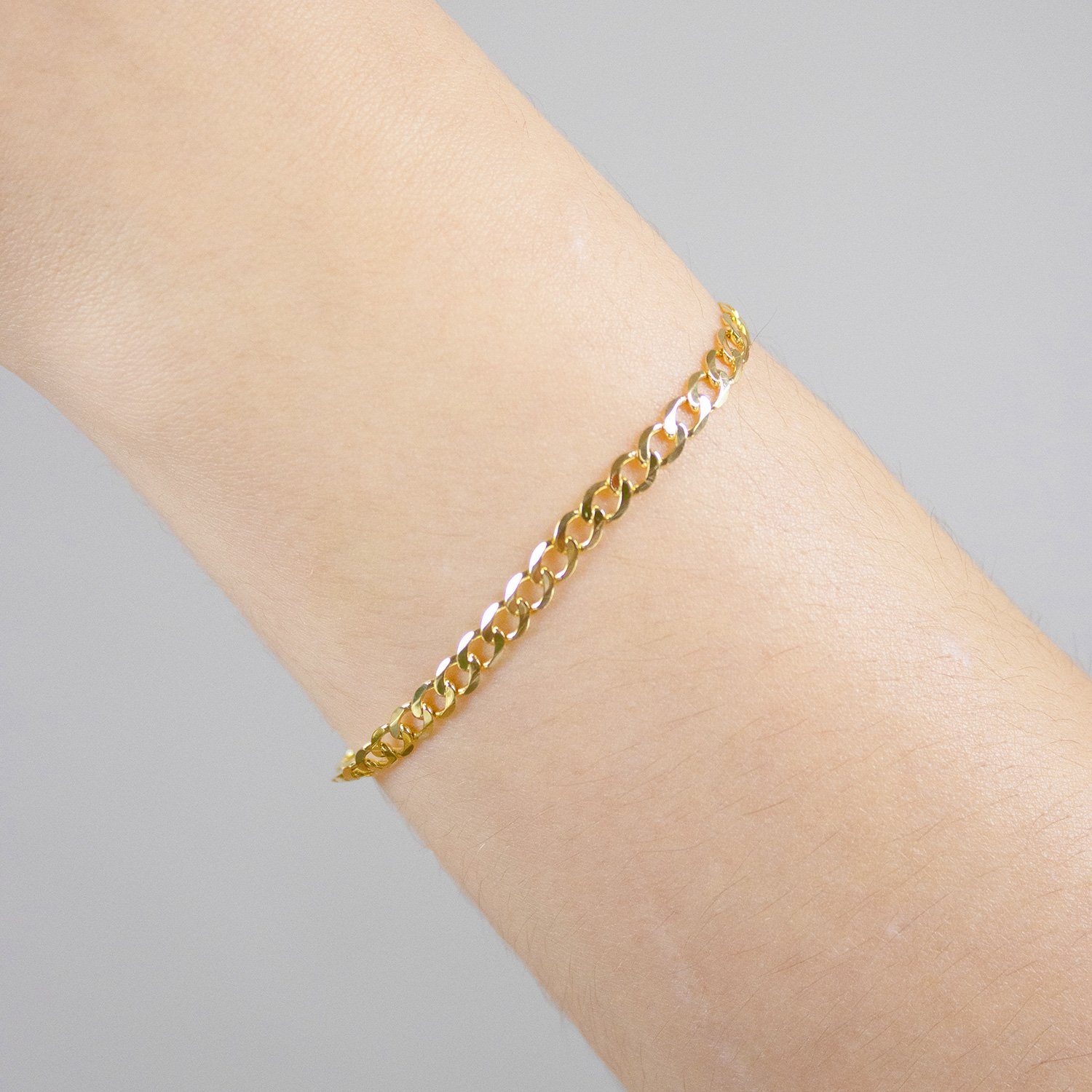 HOPLO Goldarmband Goldkette Panzerkette Länge 21cm - Breite 3,9mm - 333-8 K günstig online kaufen