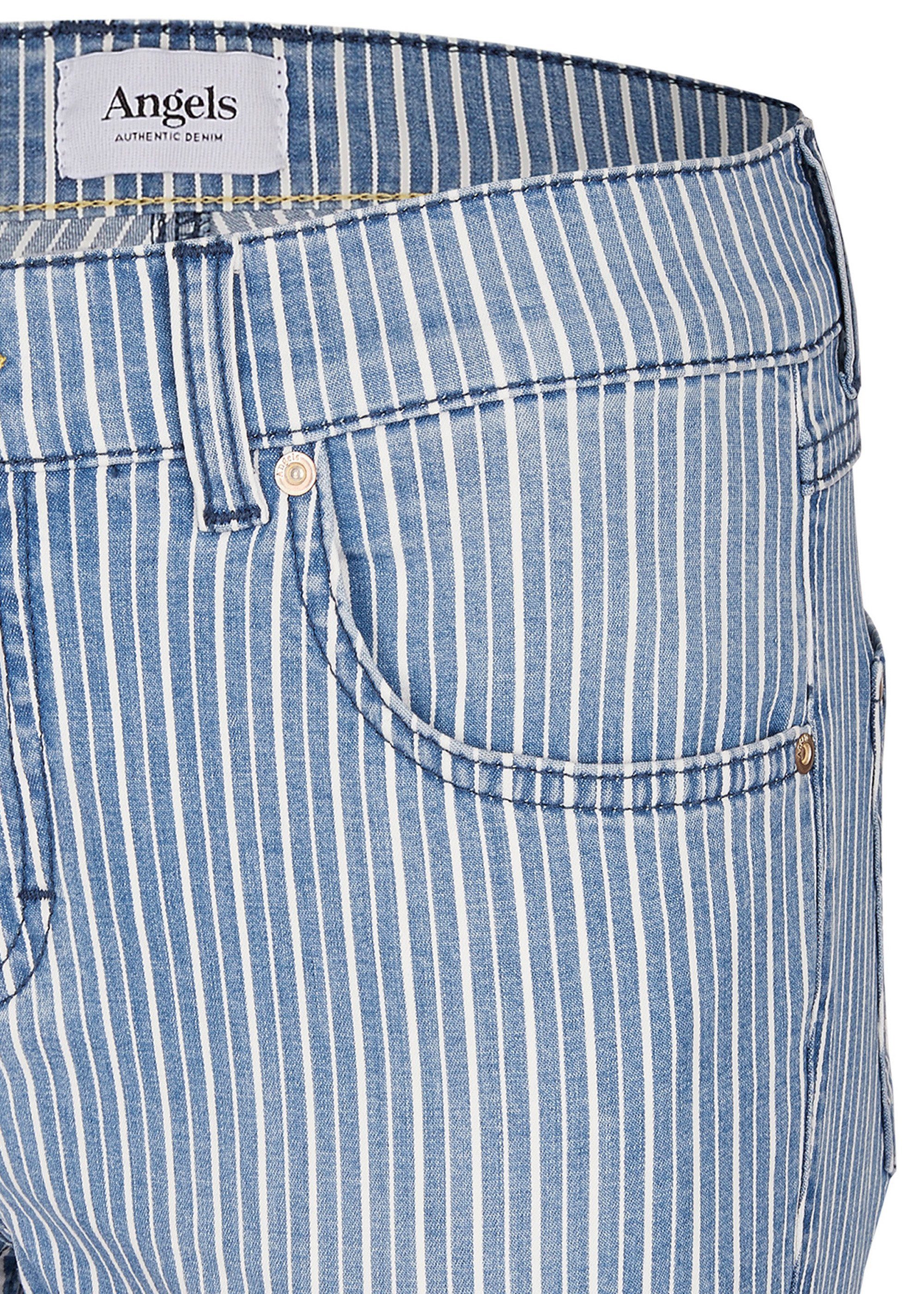 ANGELS Stretch-Jeans ANGELS JEANS CICI mid blue used striped 298 3400.335