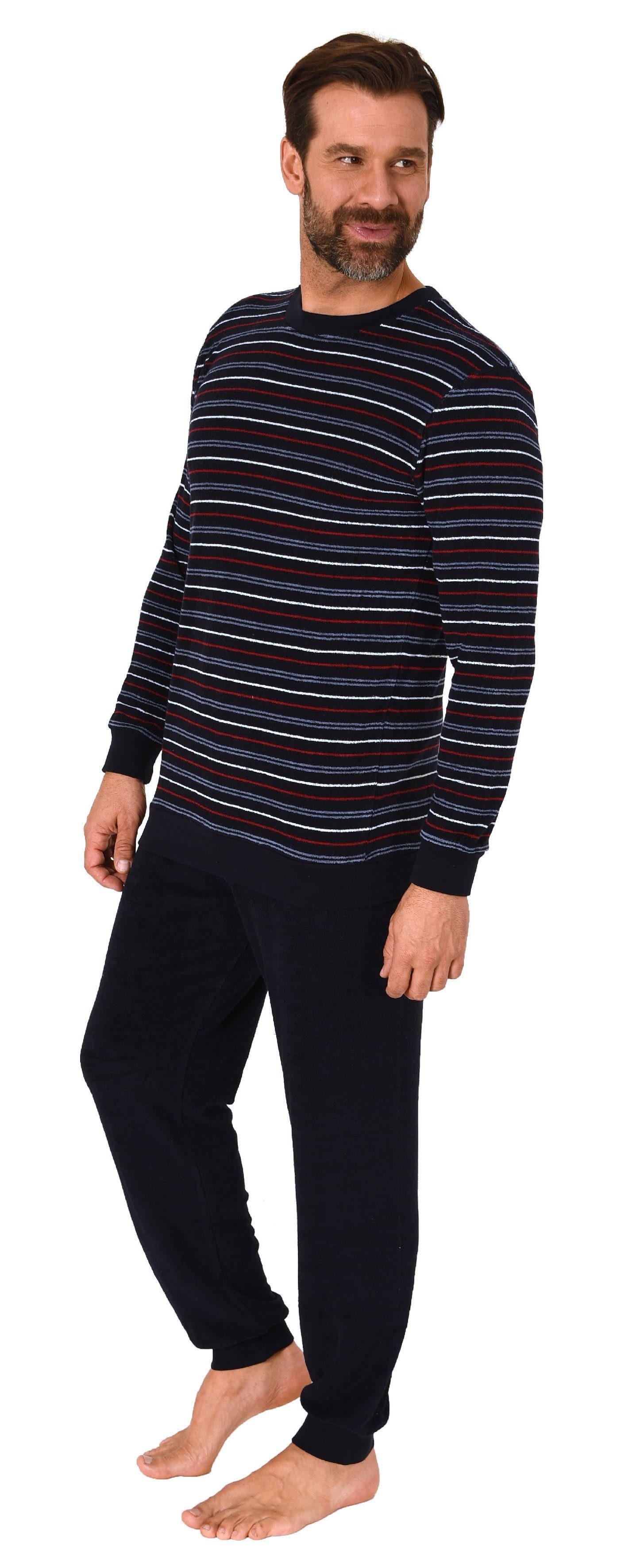 Normann Pyjama Herren Frottee Schlafanzug lang, günstig online kaufen