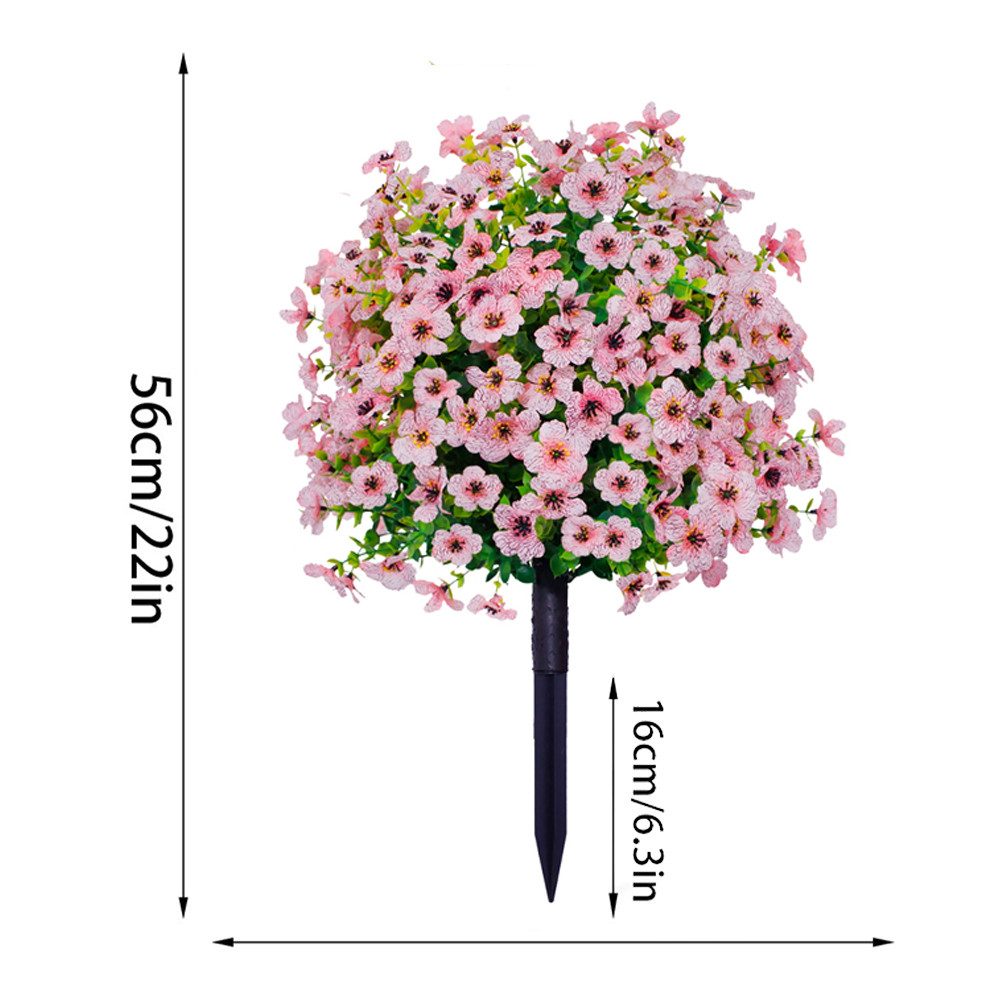 Kunstblume 2PCS Künstliche Bäume mit Erdspieß,Sträucher Sträucher Topfpflanzen, GarveeMore – Bild 2 von 3