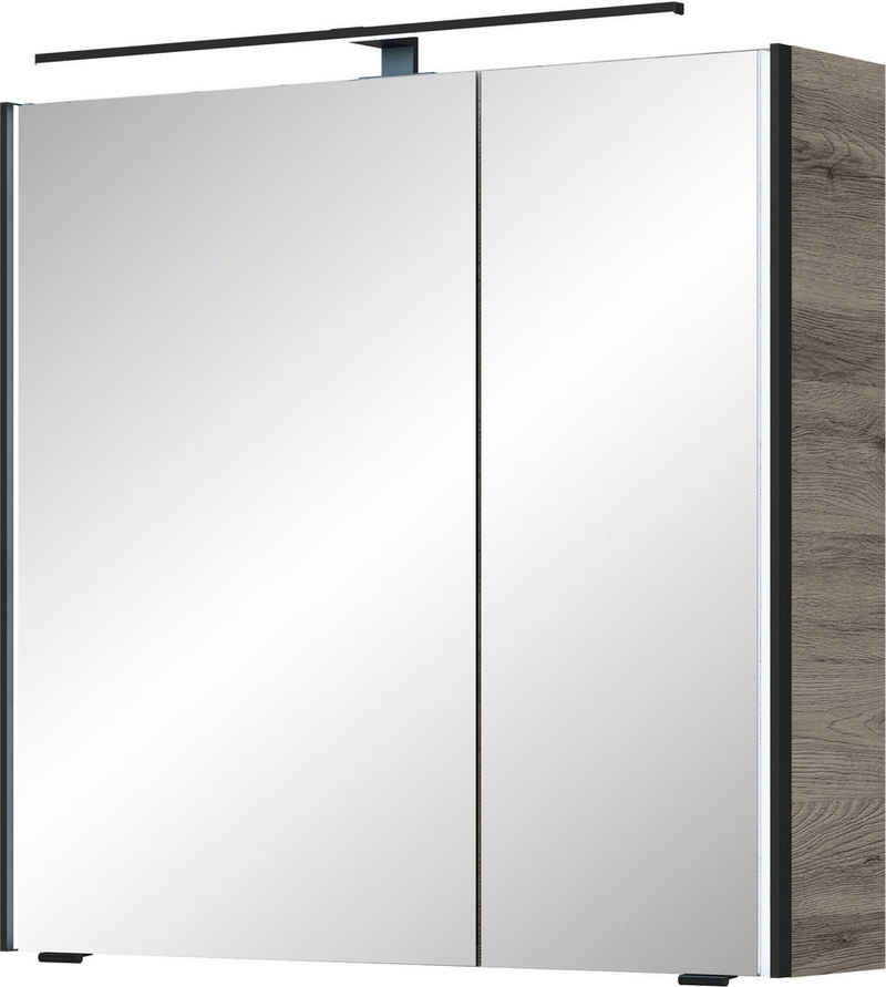 Saphir Spiegelschrank Serie 7045 Badezimmer-Spiegelschrank inkl. LED-Beleuchtung, 2 Türen Badschrank 73,2 cm breit, inkl. LEDplus Schalter und Türdämpfer
