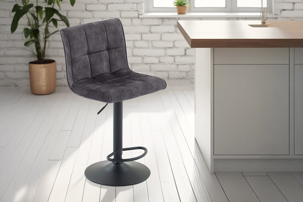riess-ambiente Barhocker MODENA anthrazit / schwarz günstig online kaufen