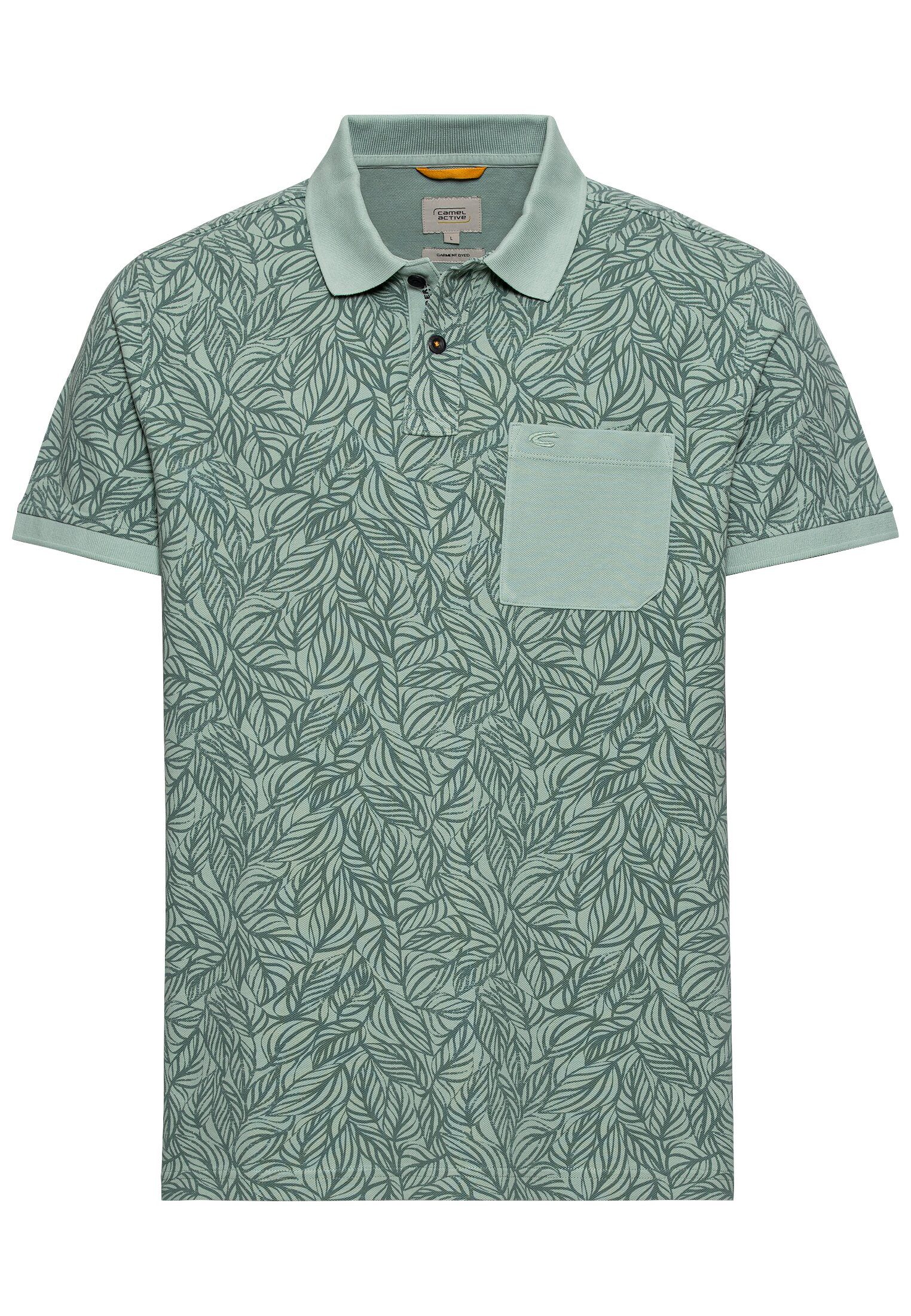 Poloshirt mit floralem Allover-Print Kurzarm