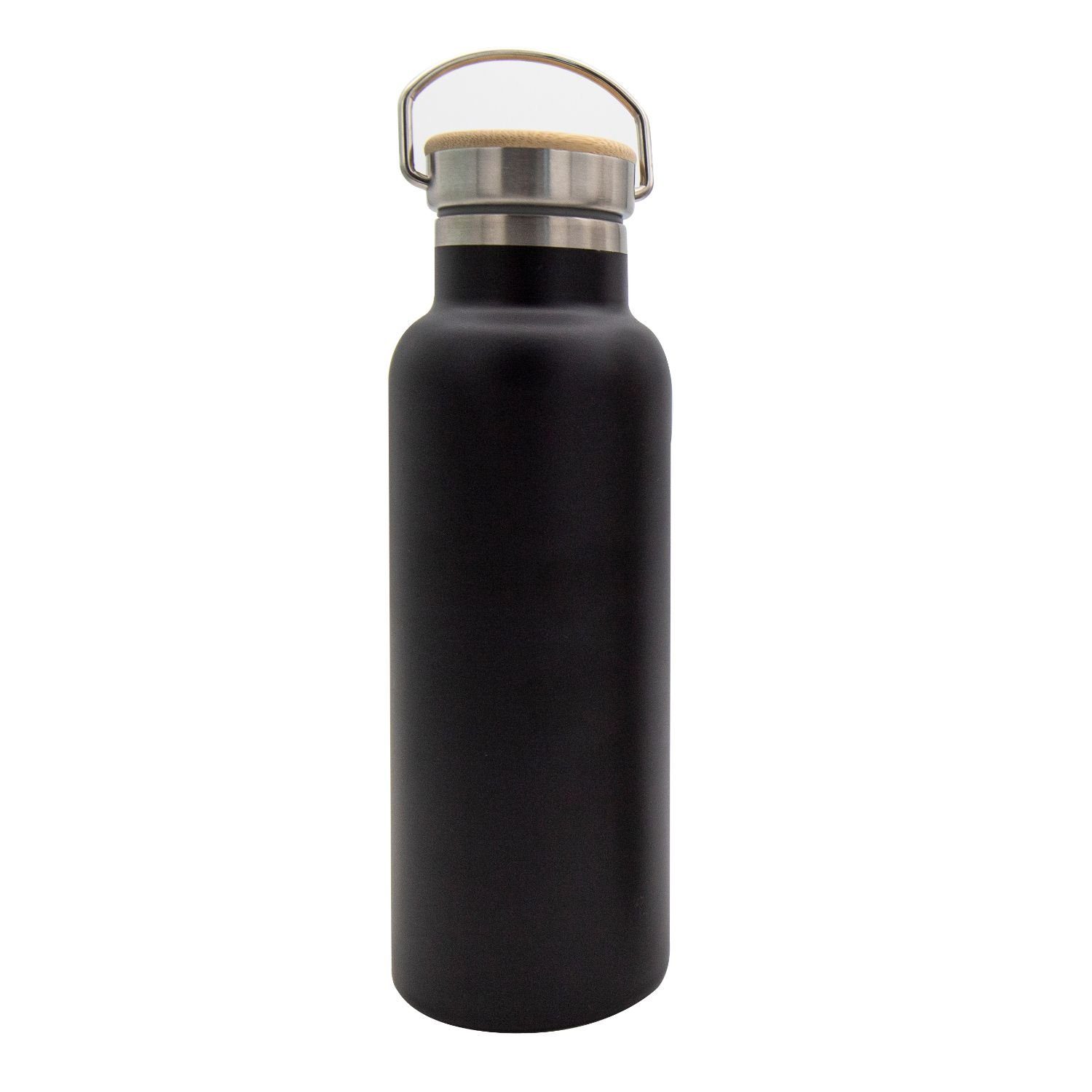 Steuber Thermoflasche, Isolierflasche im Design einer Milchkanne, doppelwandiger Edelstahl Schwarz