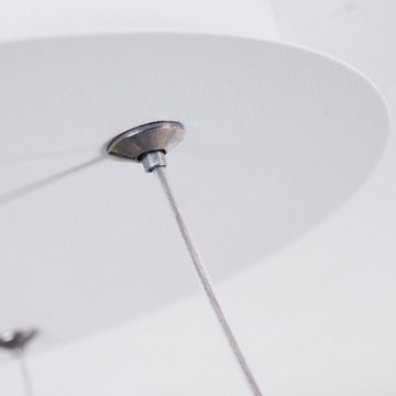 hofstein Hängeleuchte »Negar« moderne Deckenlampe aus Metall und Kunststoff in weiß, 4000 Kelvin, runde Deckenleuchte, über Lichtschalter dimmbar, LED 850 Lumen