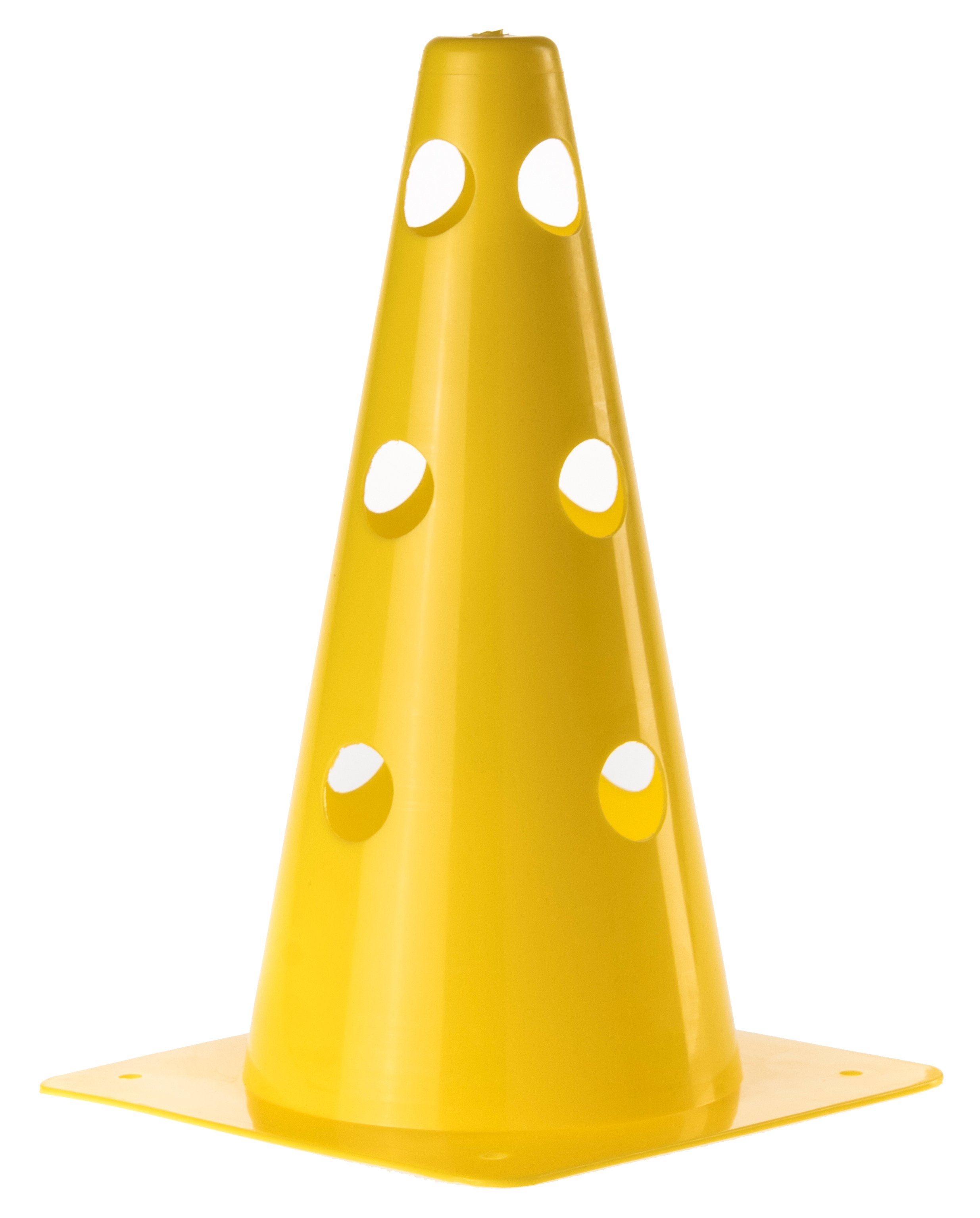 Superhund Markierungshütchen Loch-Markierkegel 30 cm Farbe Gelb
