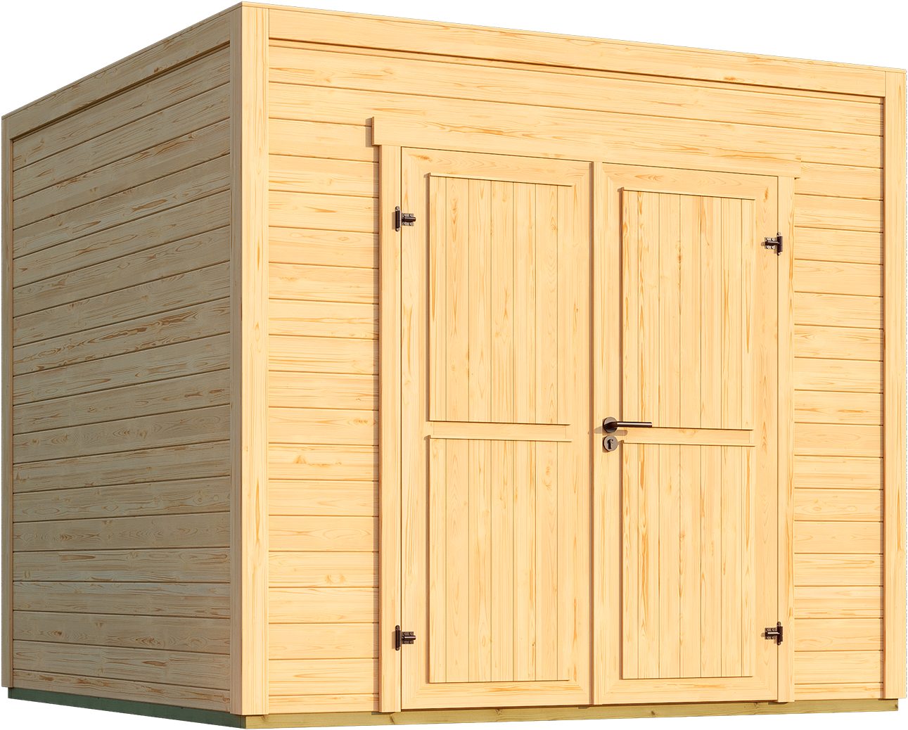 weka Gartenhaus Batu 2, Flachdach, Vollholztür, BxT: 250x257,5 cm, 28 mm starke Blockbohlen, in verschiedenen Farben