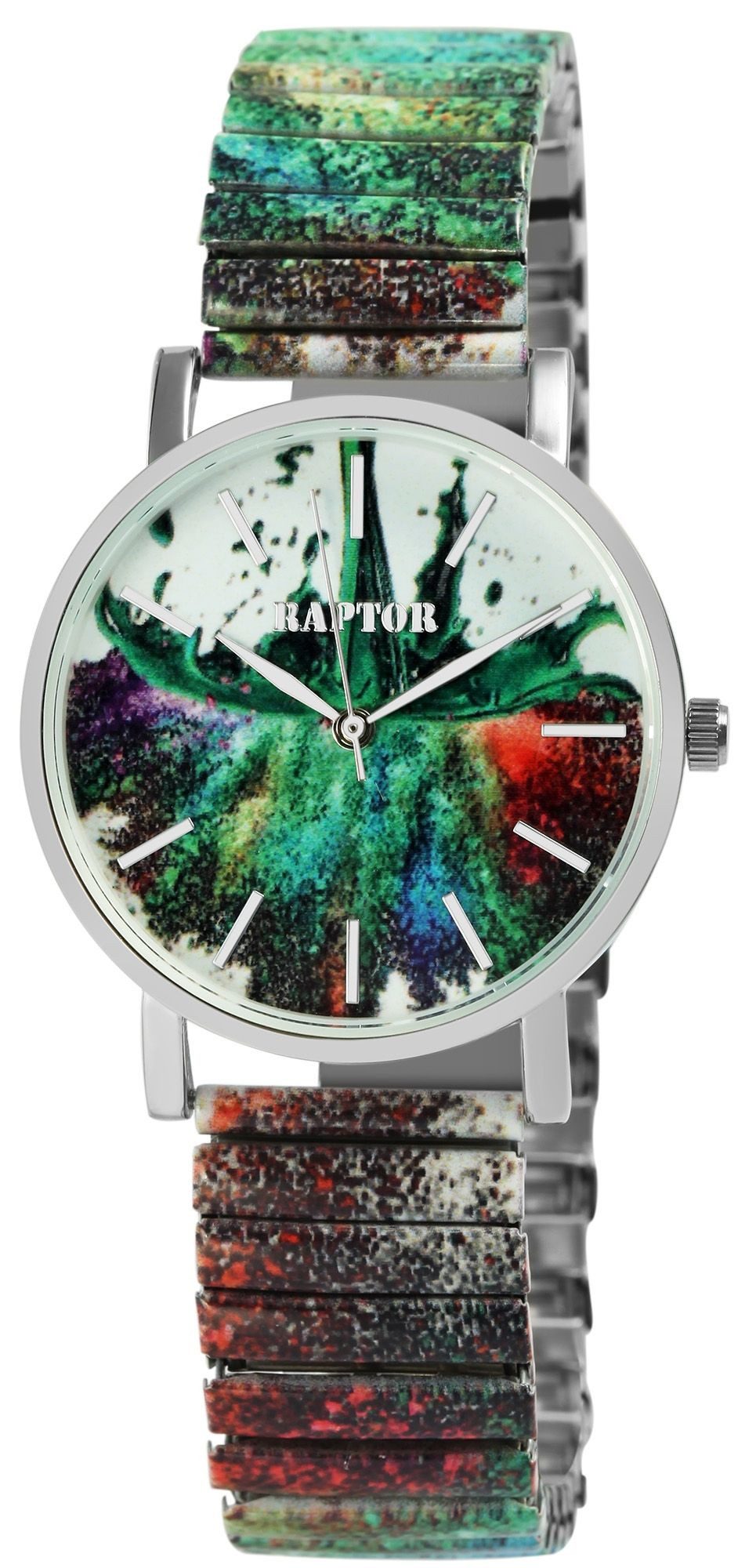 Raptor Quarzuhr Colorful Edition mit Edelstahlzugarmband, günstig online kaufen