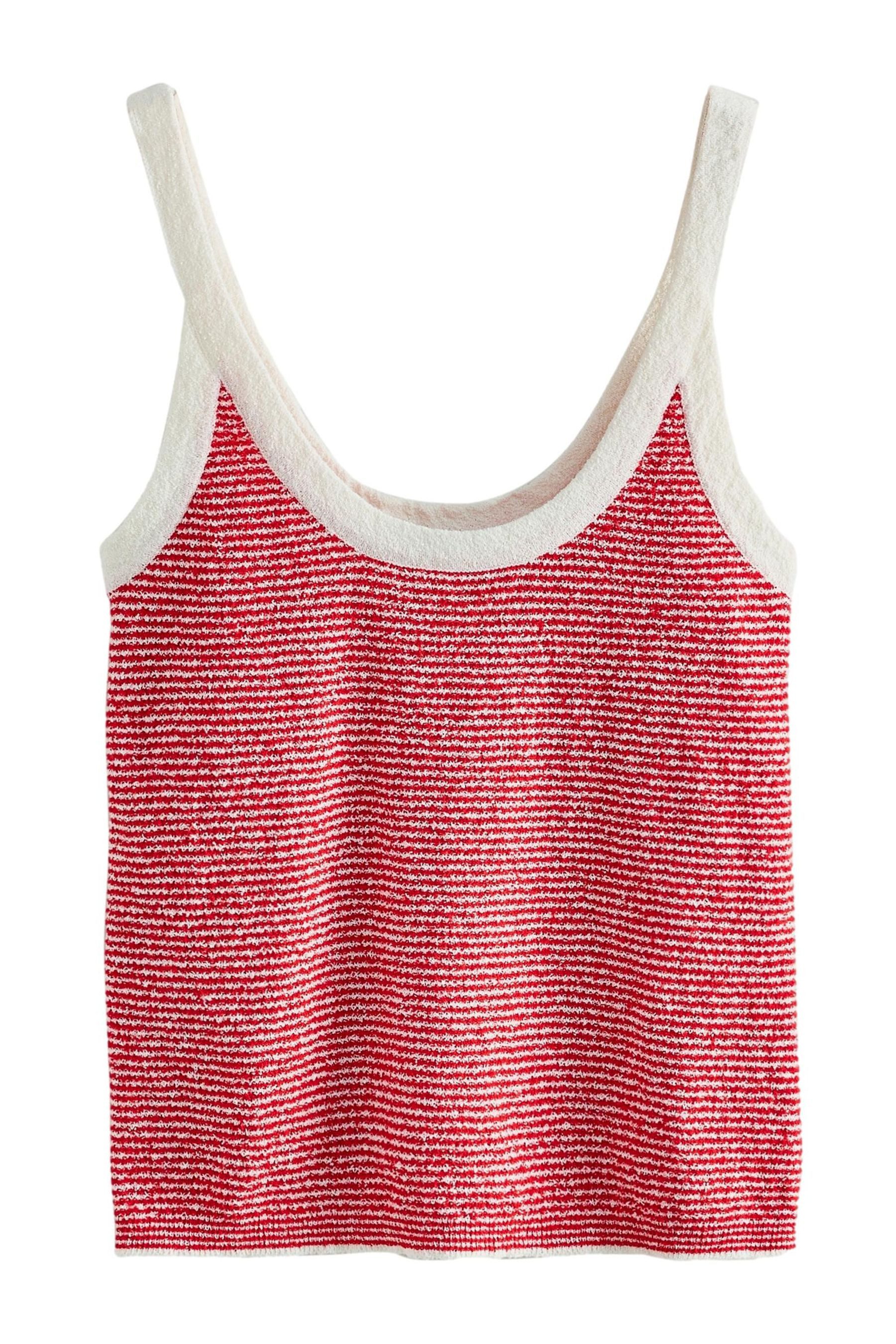 Trägertop Ärmelloses Tanktop in Strickoptik mit U-Ausschnitt