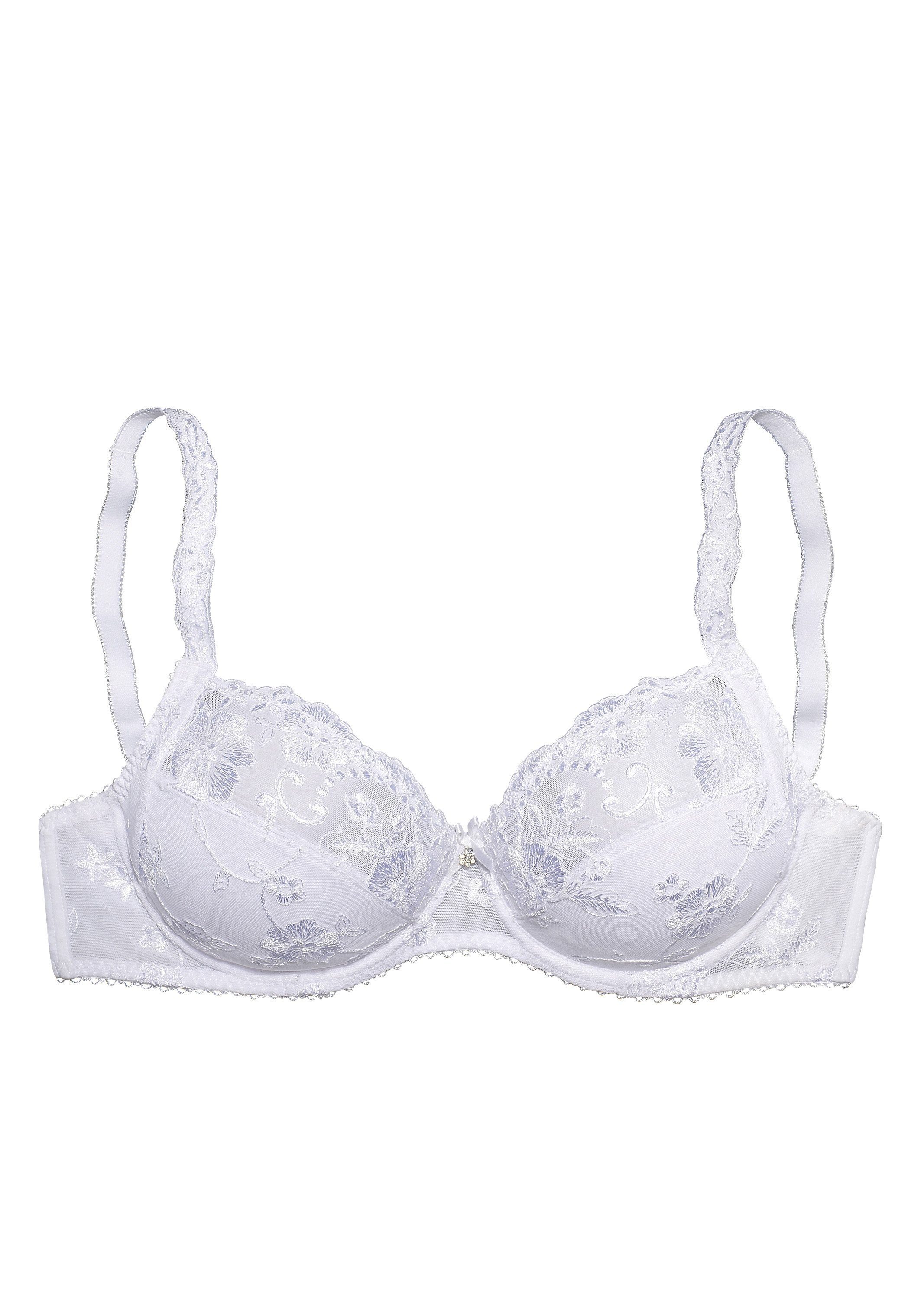 LASCANA Bügel-BH Spitzen-BH, Dirndl-BH, Wanda mit Stickerei Spitze, als Dessous-Set kombinierbar, große Größen – Bild 2 von 5