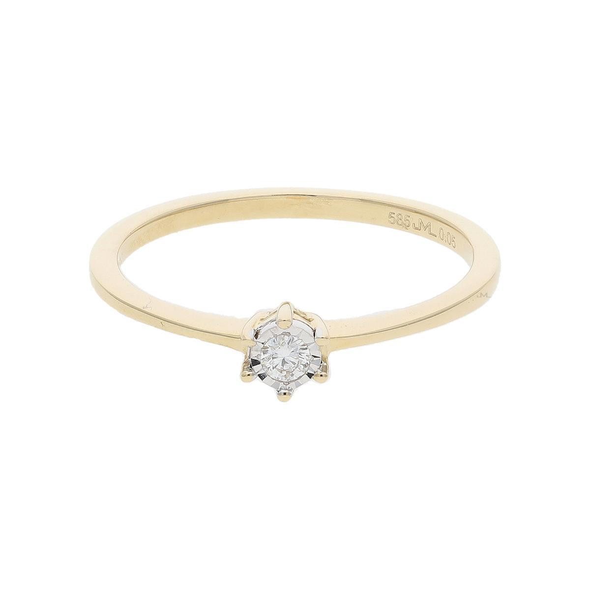Fingerring JuwelmaLux Verlobungsring 585 Gold mit Brillant JL10-07-1625