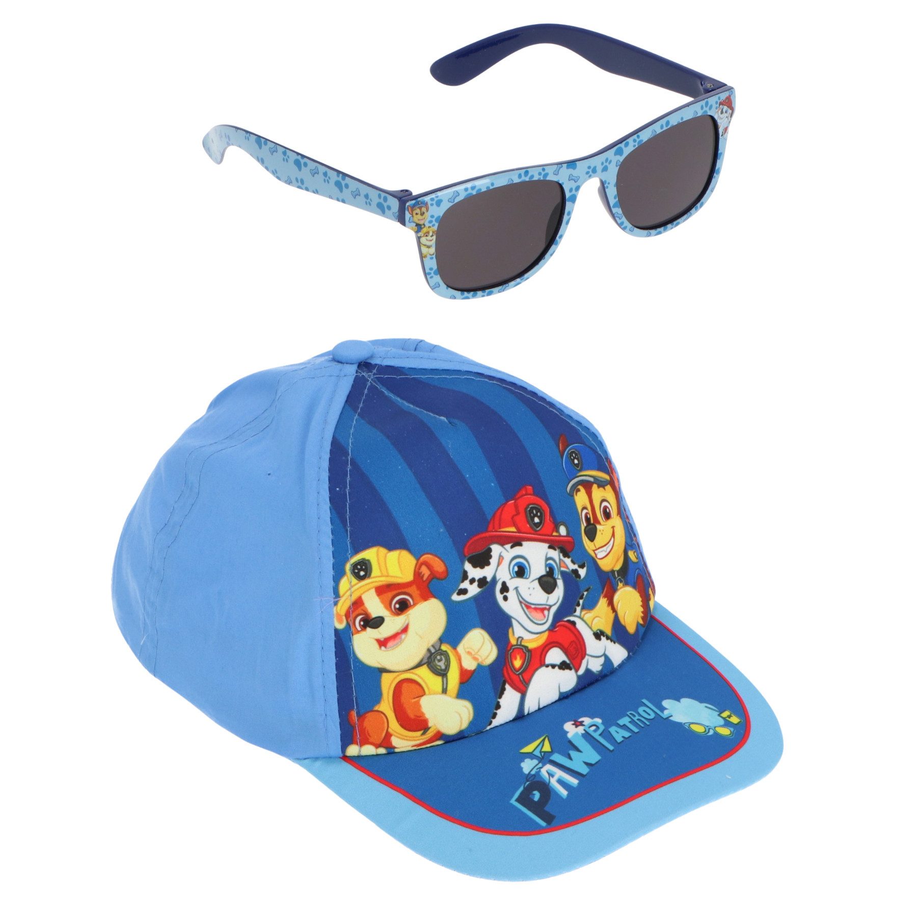 PAW PATROL Baseball Cap Paw Patrol Cap mit Sonnenbrille Set Kinder UV Schutz