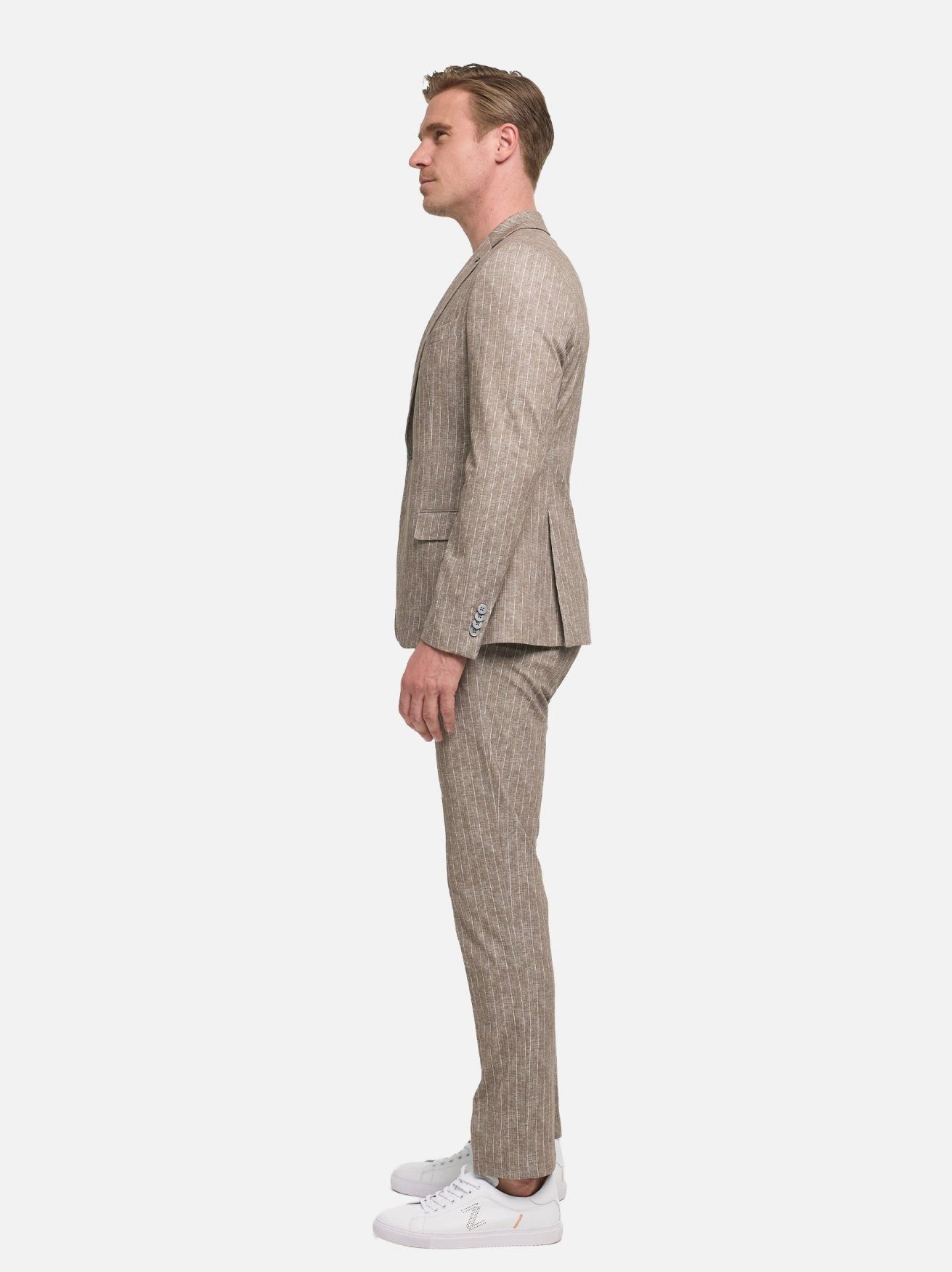 ZUITABLE Anzug Jersey Anzug Slim Fit, Dk. Beige 261649, Dk. Beige
