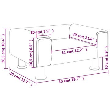 vidaXL Kindersofa Kindersofa Schwarz 50x40x26,5 cm Samt Kindercouch Kindermöbel Kinderzi