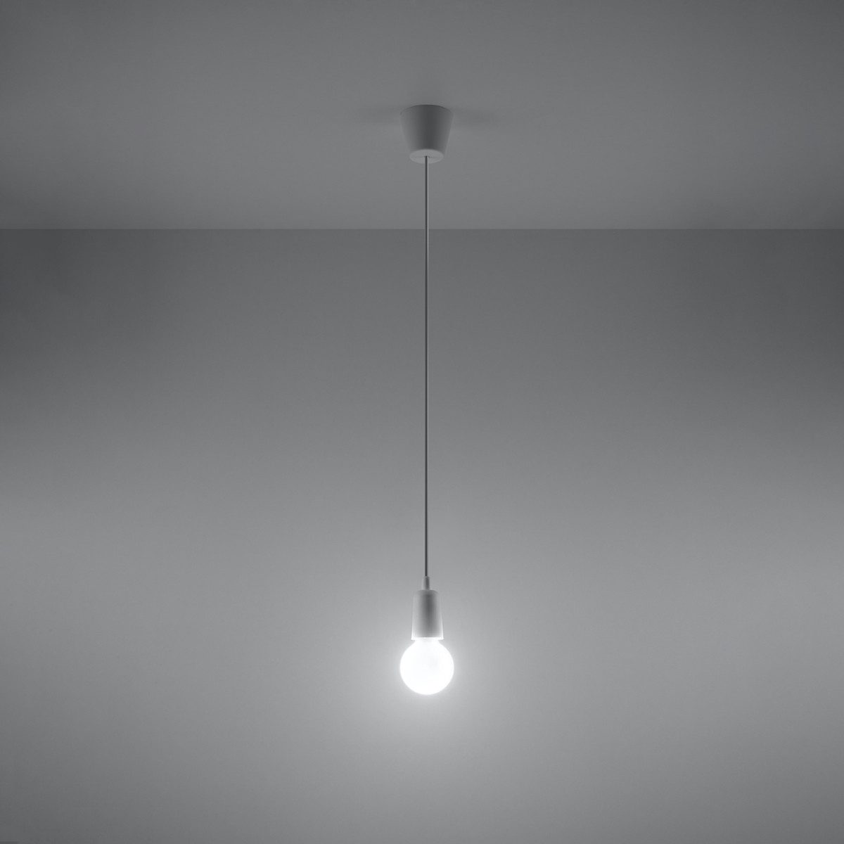 SOLLUX lighting Hängeleuchte Hängeleuchte Diego 1 Weiß, Nicht enthalten