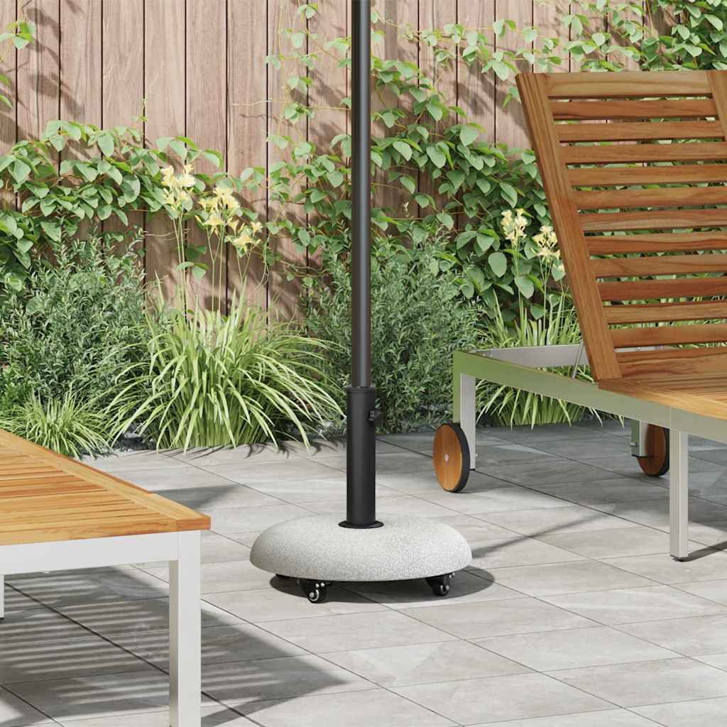 vidaXL Schirmhalter Sonnenschirmständer 21kg Hellgrau Beton Rund, 1 tlg.