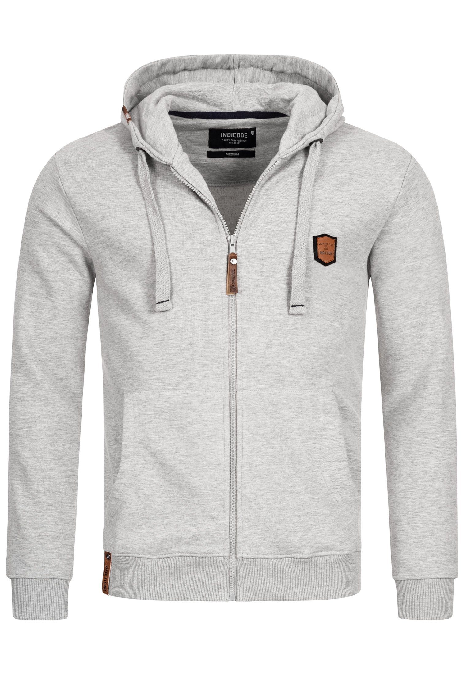 Hoodie Indicode Braidwood Mix Grey Lt