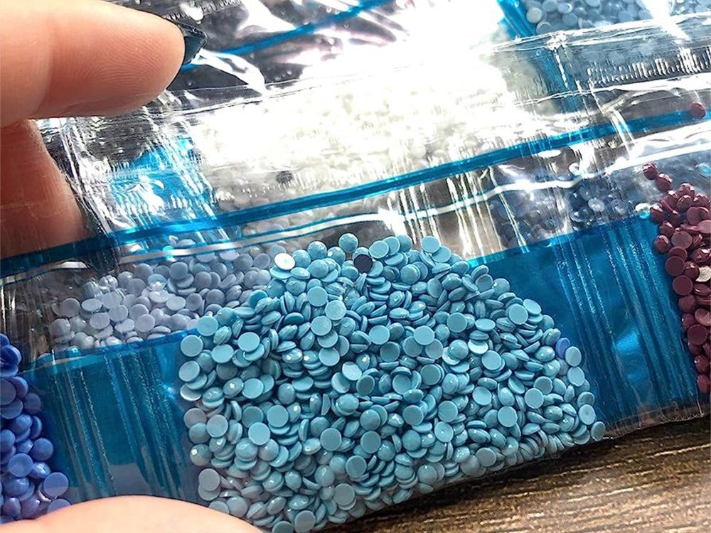 VERK GROUP Malen nach Zahlen 5d Diamantgemälde - Das Löwenpaar (Komplett-Set), Hochwertige Materialien, funkelnde Diamanten, einfache Anleitung.