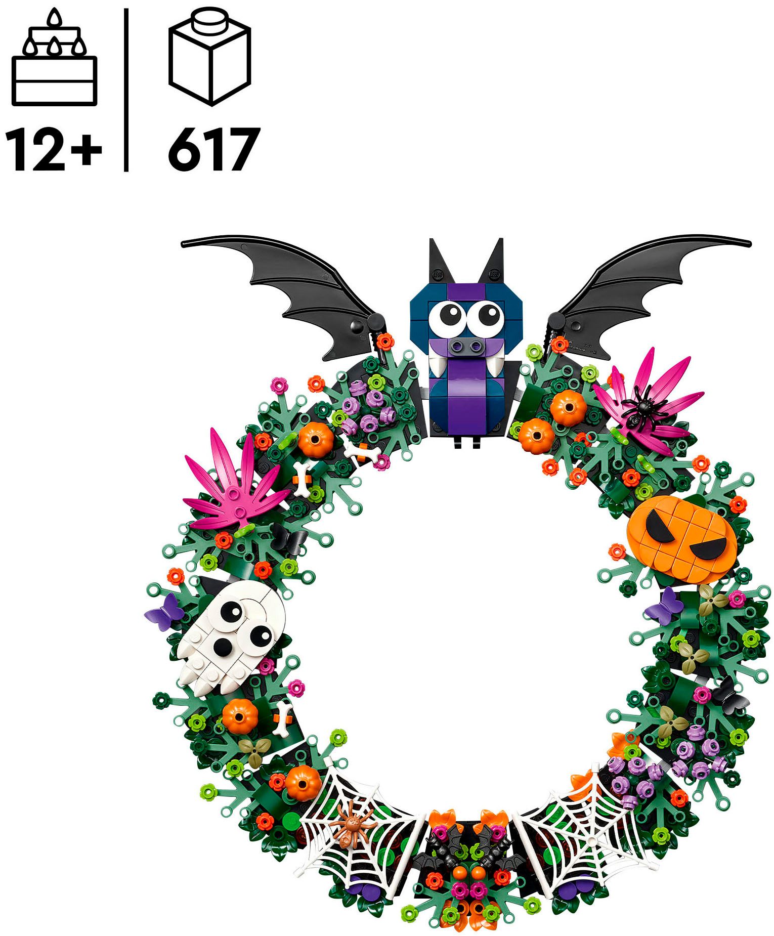 LEGO® Halloweenkranz (40825), LEGO LEGO Iconic Konstruktionsspielsteine, (617 St), Made in Europe