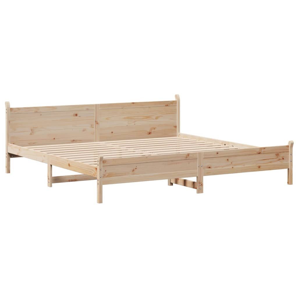 vidaXL Bett Massivholzbett ohne Matratze 180x200 Kiefernholz