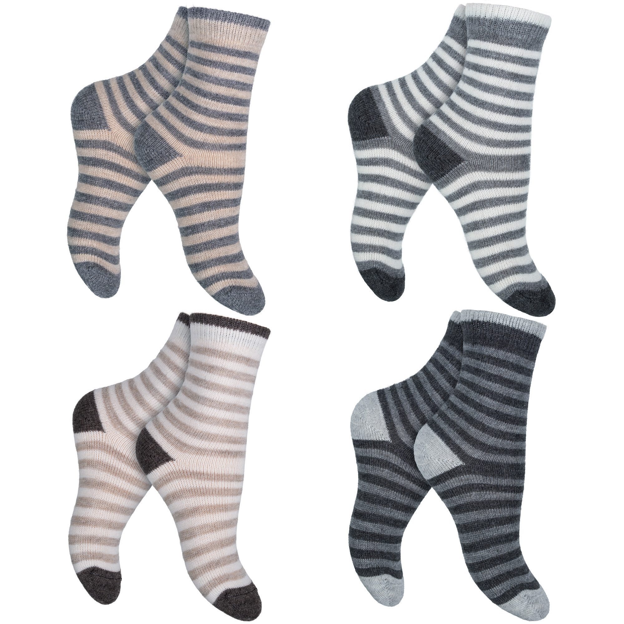 Black Snake Thermosocken Kinder Wollsocken mit Alpakawolle für Jungen & Mädchen – Warm & Weich (Socken-Set, 4-Paar, Kinder Wollsocken mit Alpakawolle) Mit Alpakawolle, vorgewaschen, nicht filzend und formstabil