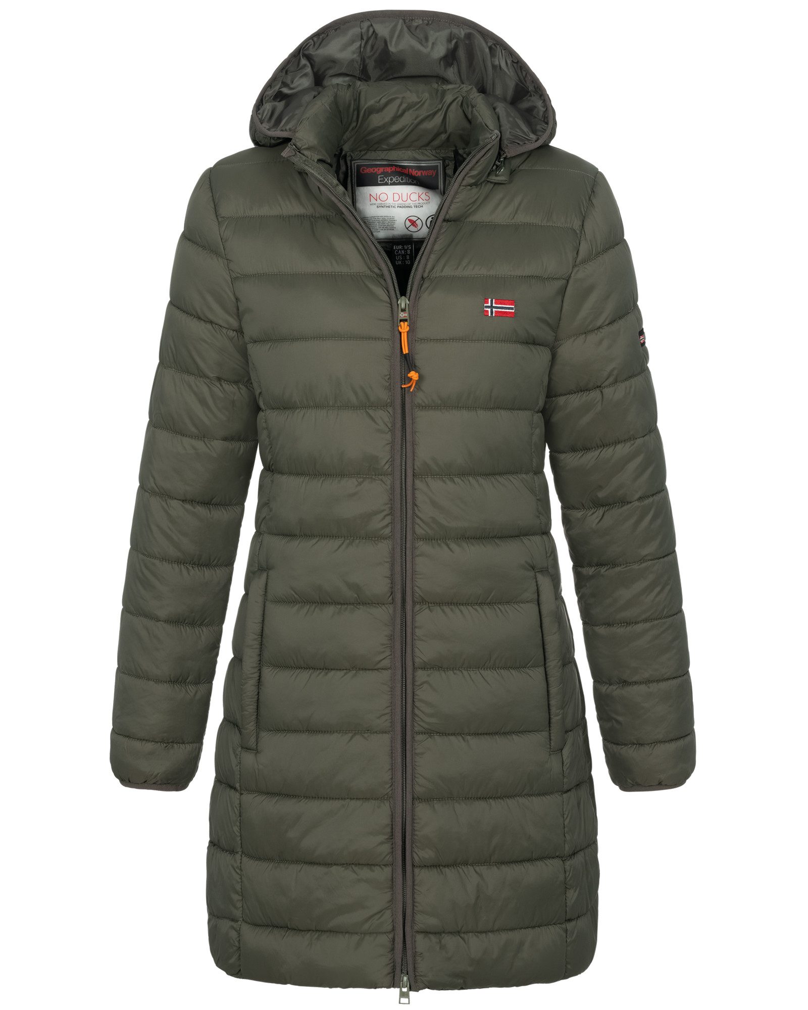 Geographical Norway Steppmantel Winter Jacke Steppjacke Parka Lange Kapuzen günstig online kaufen