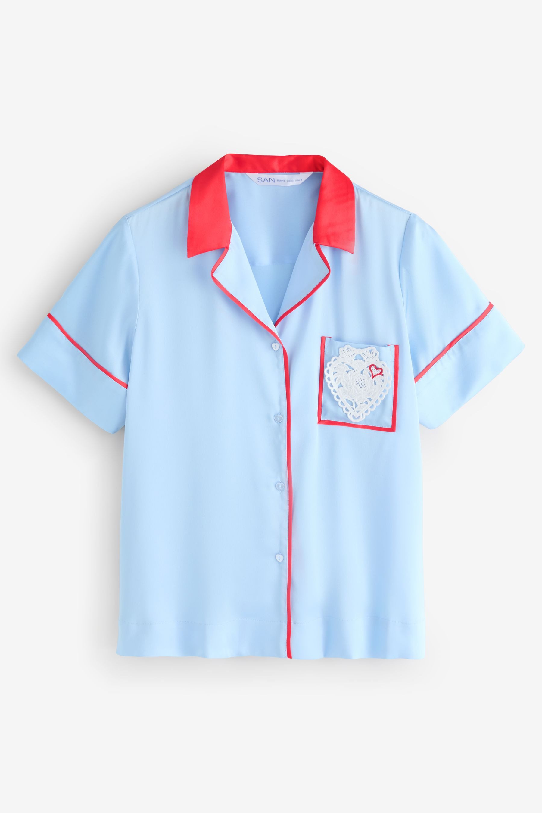 Cath Kidston Pyjama Cath Kidston durchgeknöpfter Schlafanzug aus Satin (2 tlg)