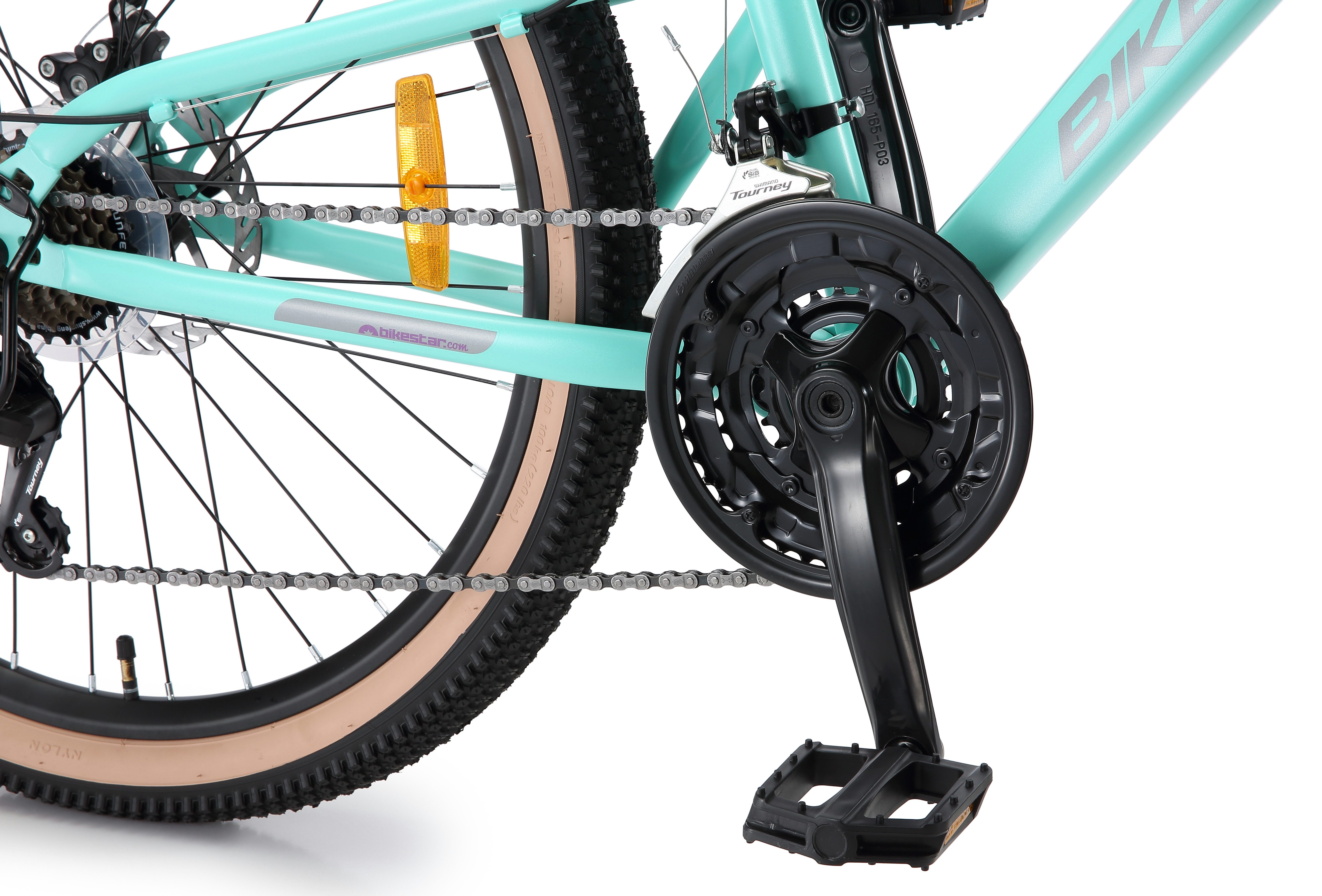 Bikestar Mountainbike, 21 Gang Shimano RD-TY300 Schaltwerk, Kettenschaltung, für Damen und Herren, Kettenschaltung