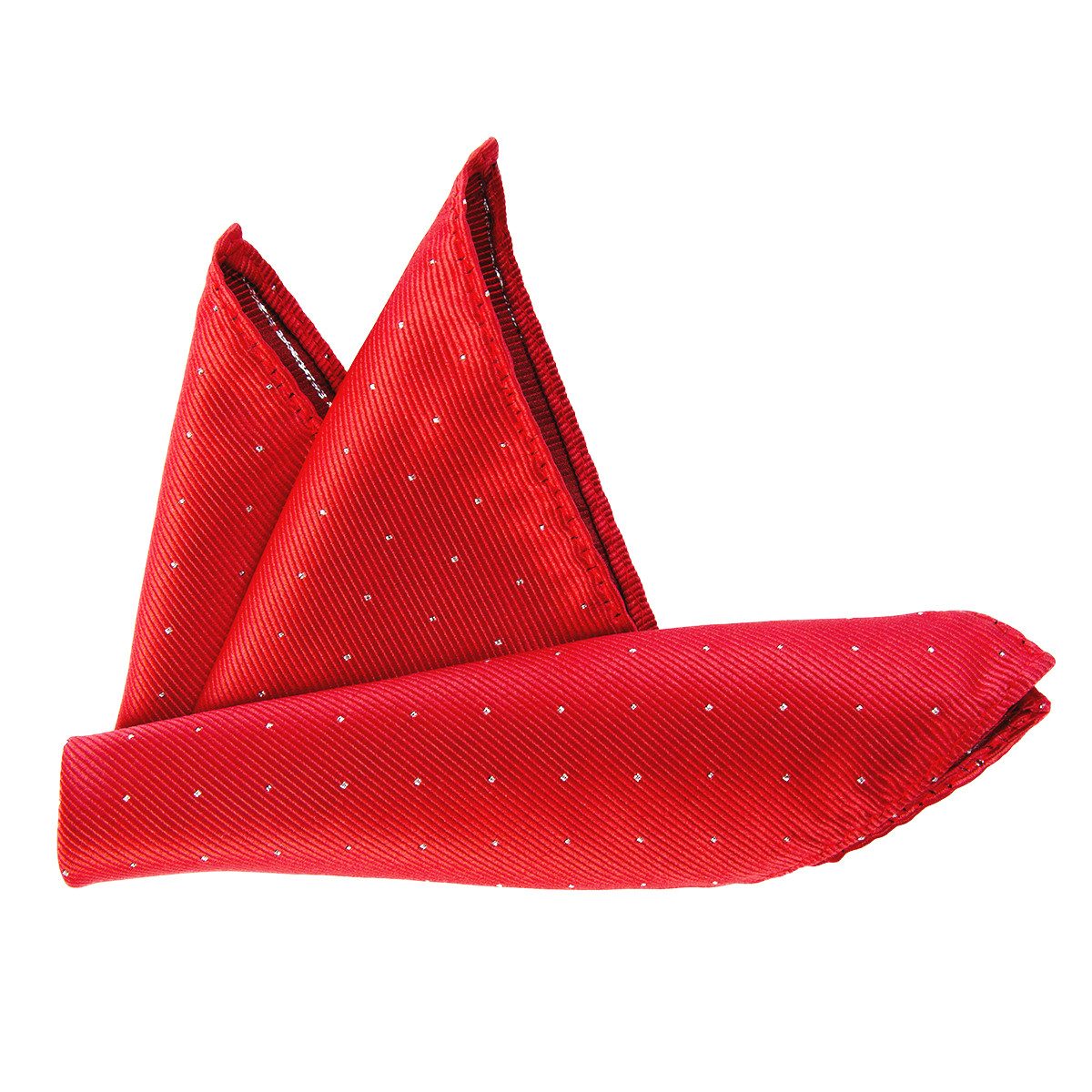 DonDon Einstecktuch DonDon Herren Hanky mit silbernen Punkten, (Packung, 1-St), zum Falten, Seidenlook